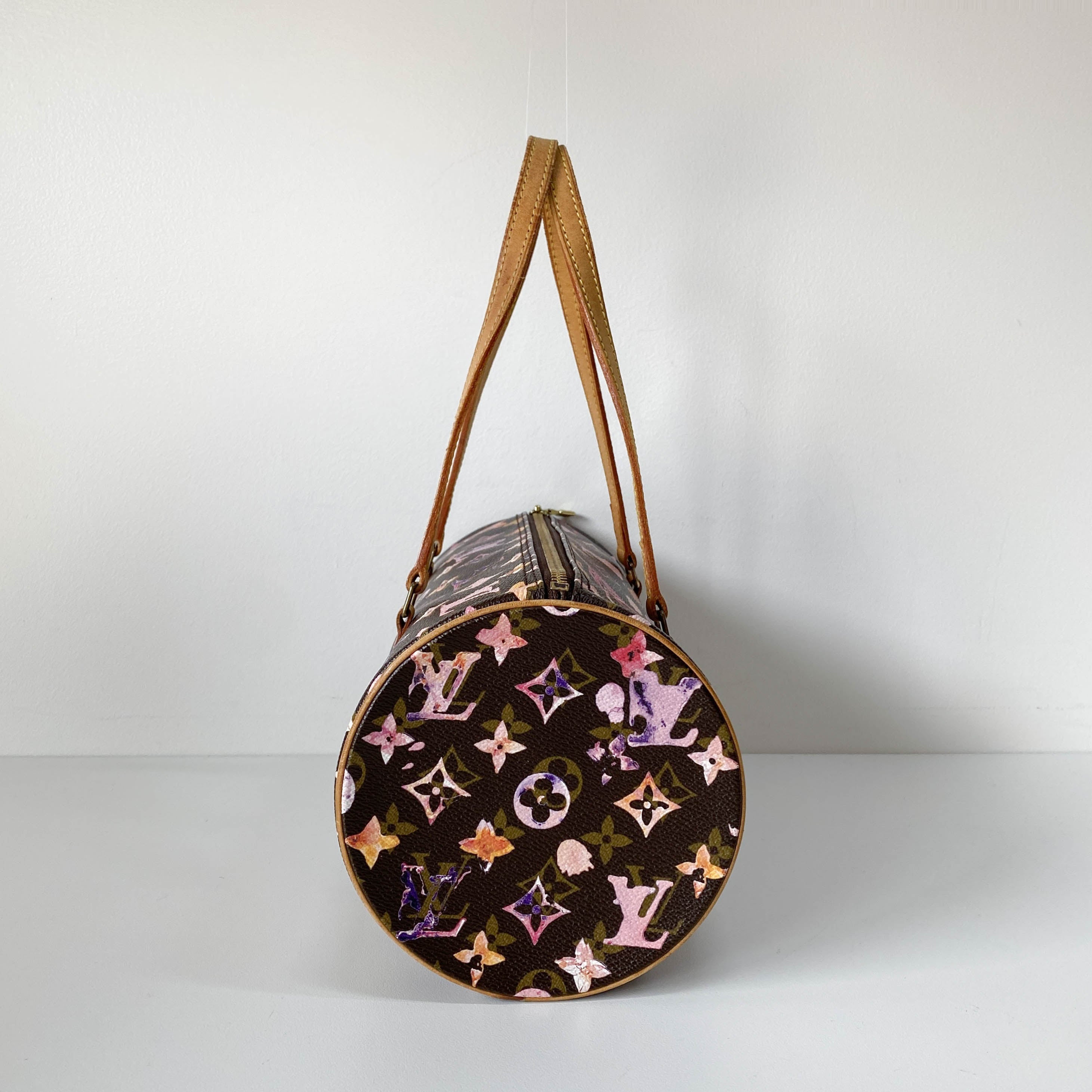 Papillon Watercolour Monogram Brown Canvas Shoulder Bag