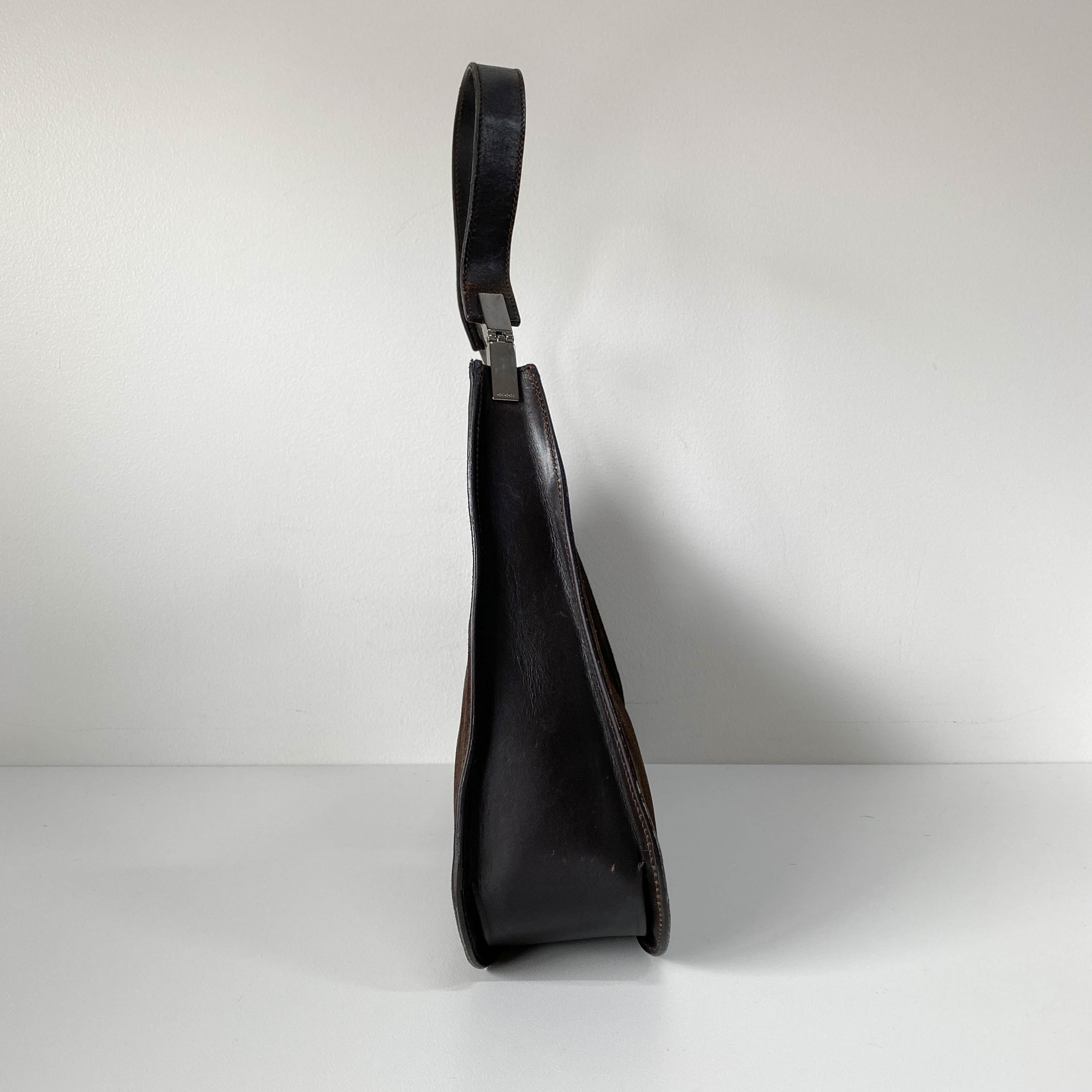 Brown Suede Shoulder Bag