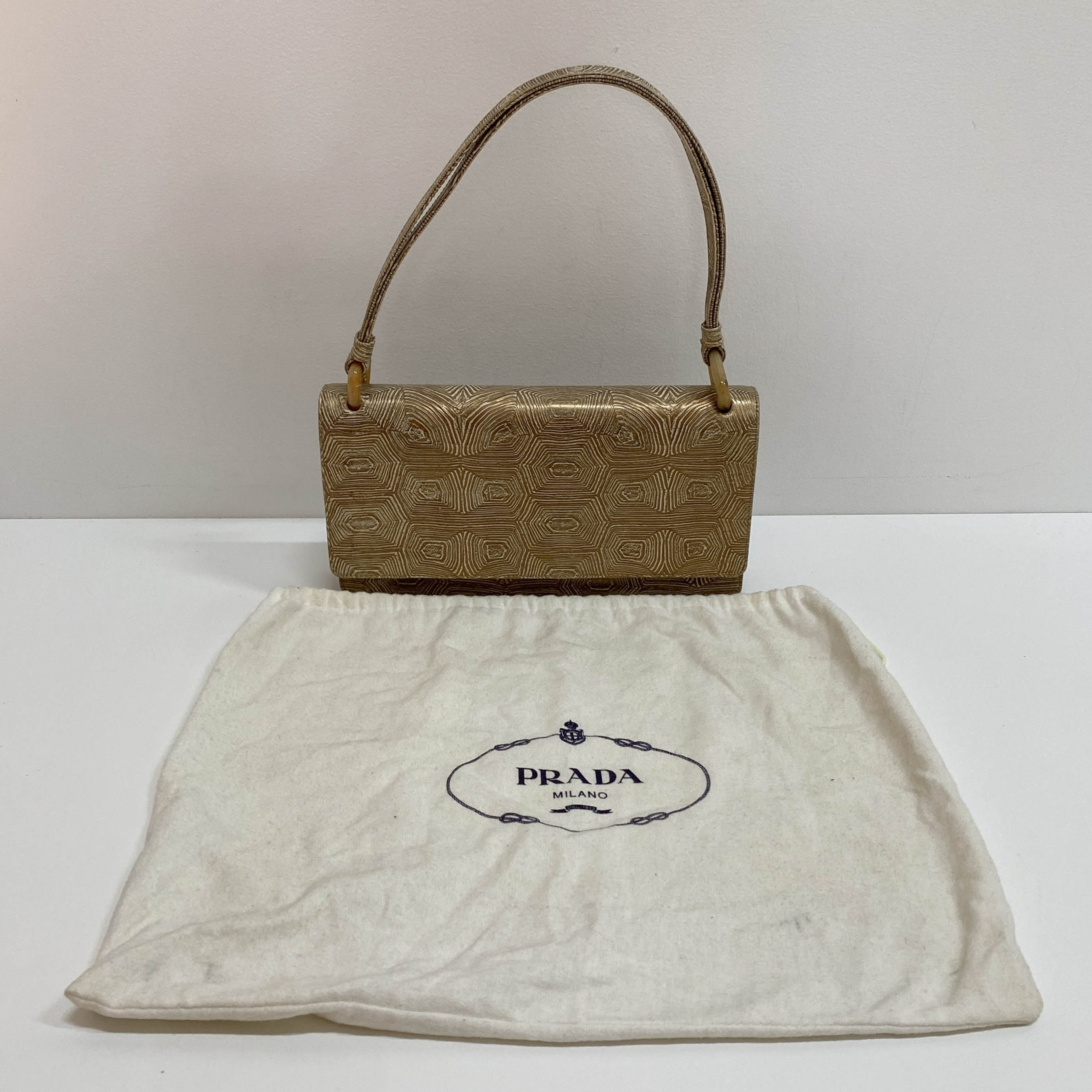 Metallic Leather Shoulder Bag