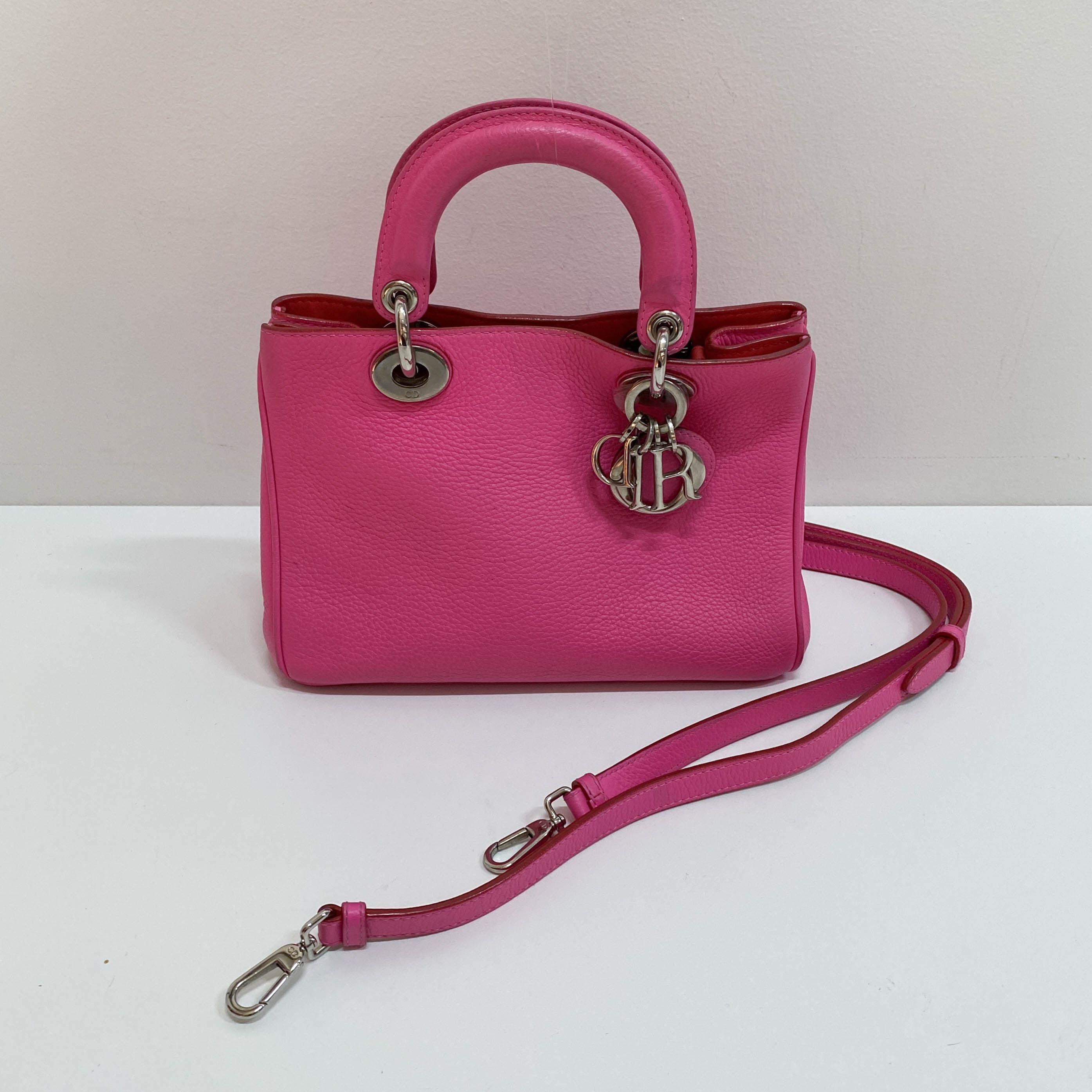 Vintage Pink Leather Hand Bag