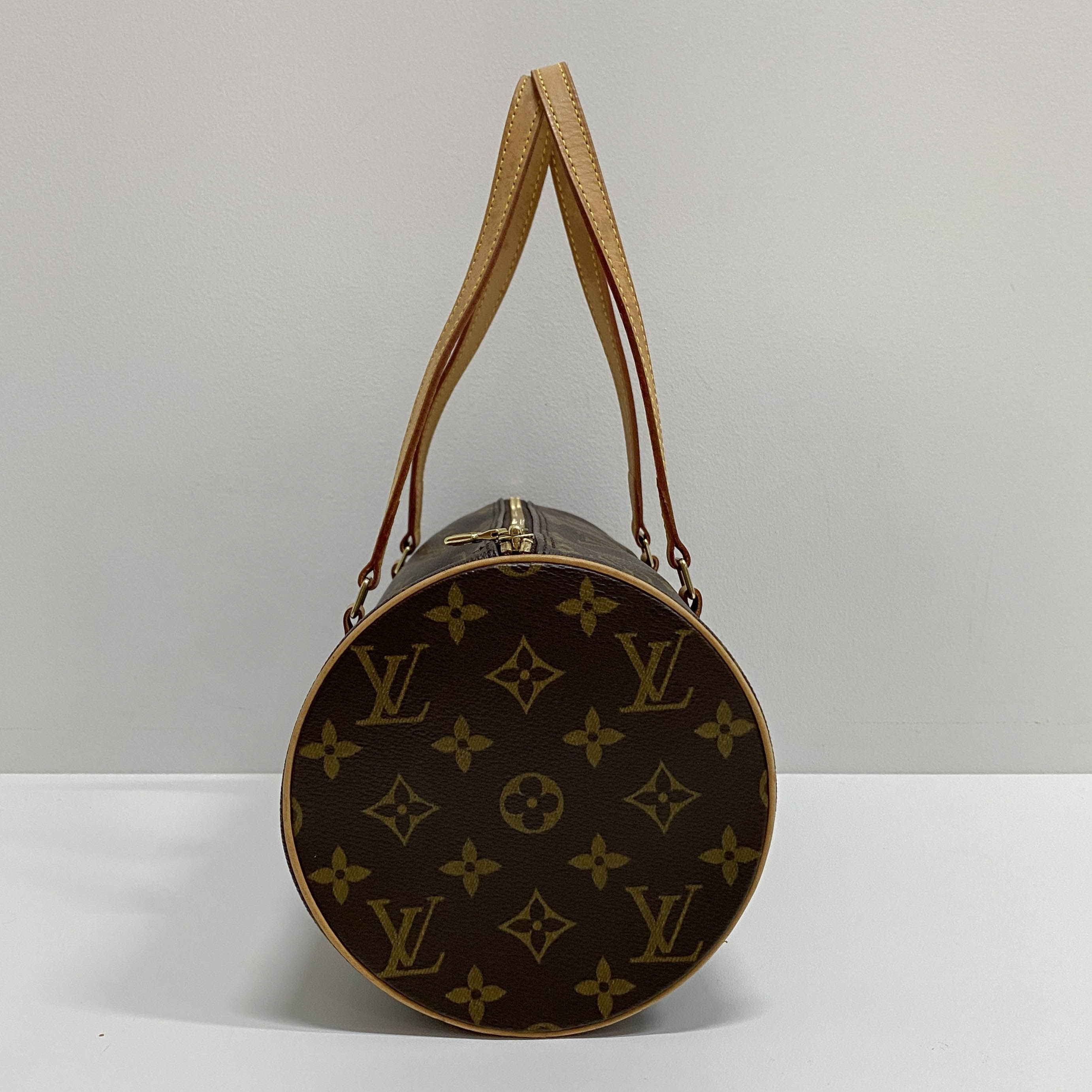 Monogram Brown Leather Shoulder Bag