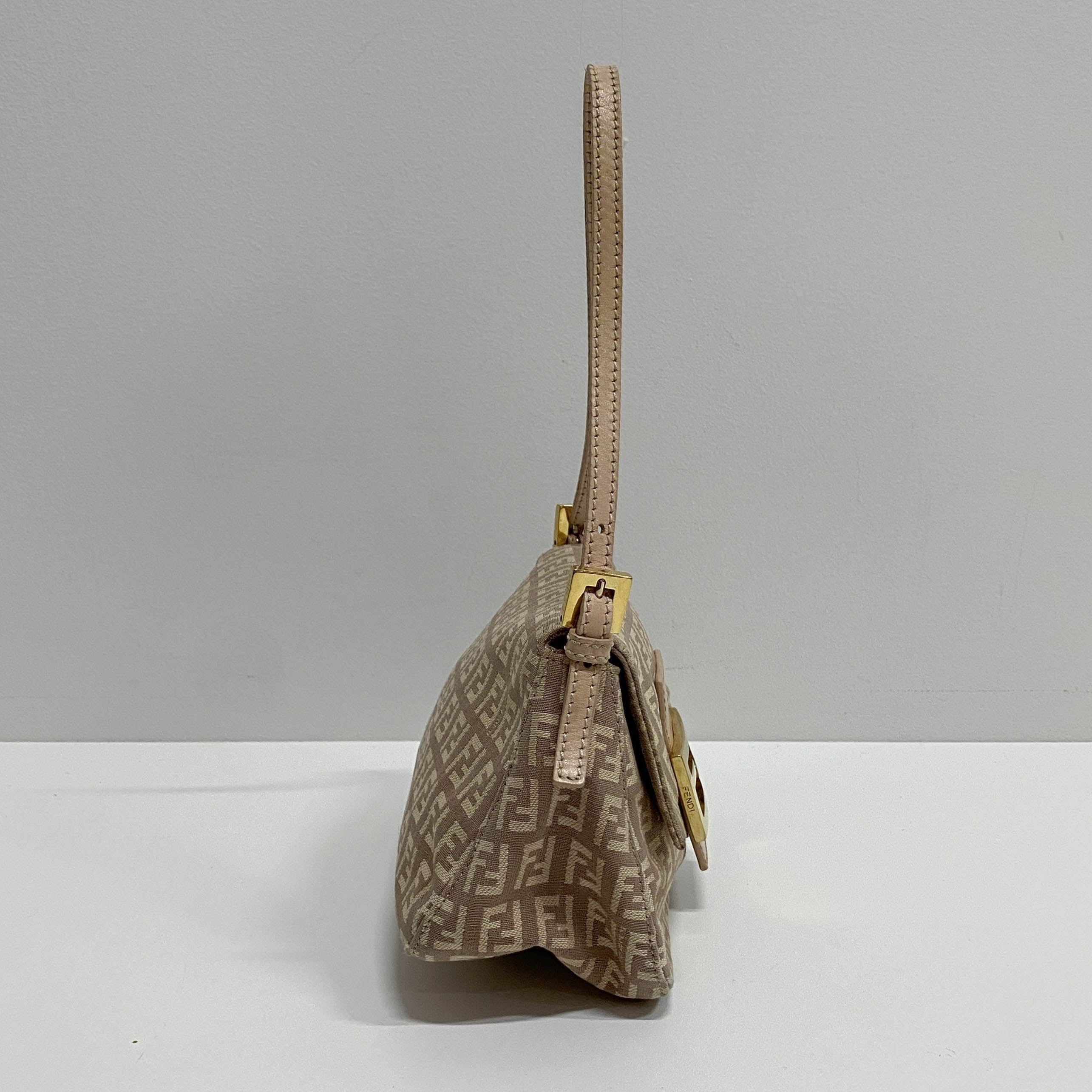 Zucchino Mini Mamma Baguette Pink Canvas Shoulder Bag