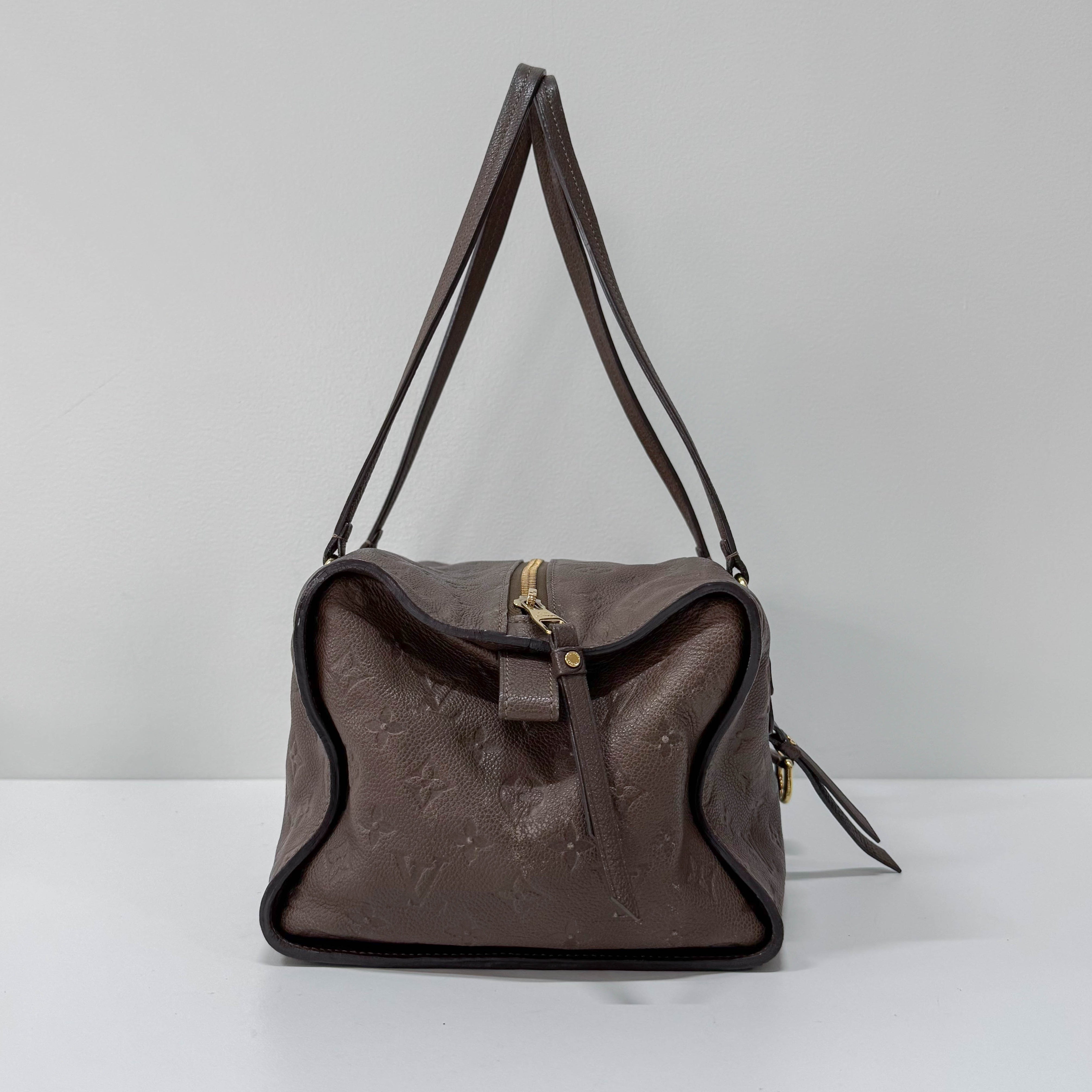 Empreinte Inspire Taupe Monogram Shoulder Bag