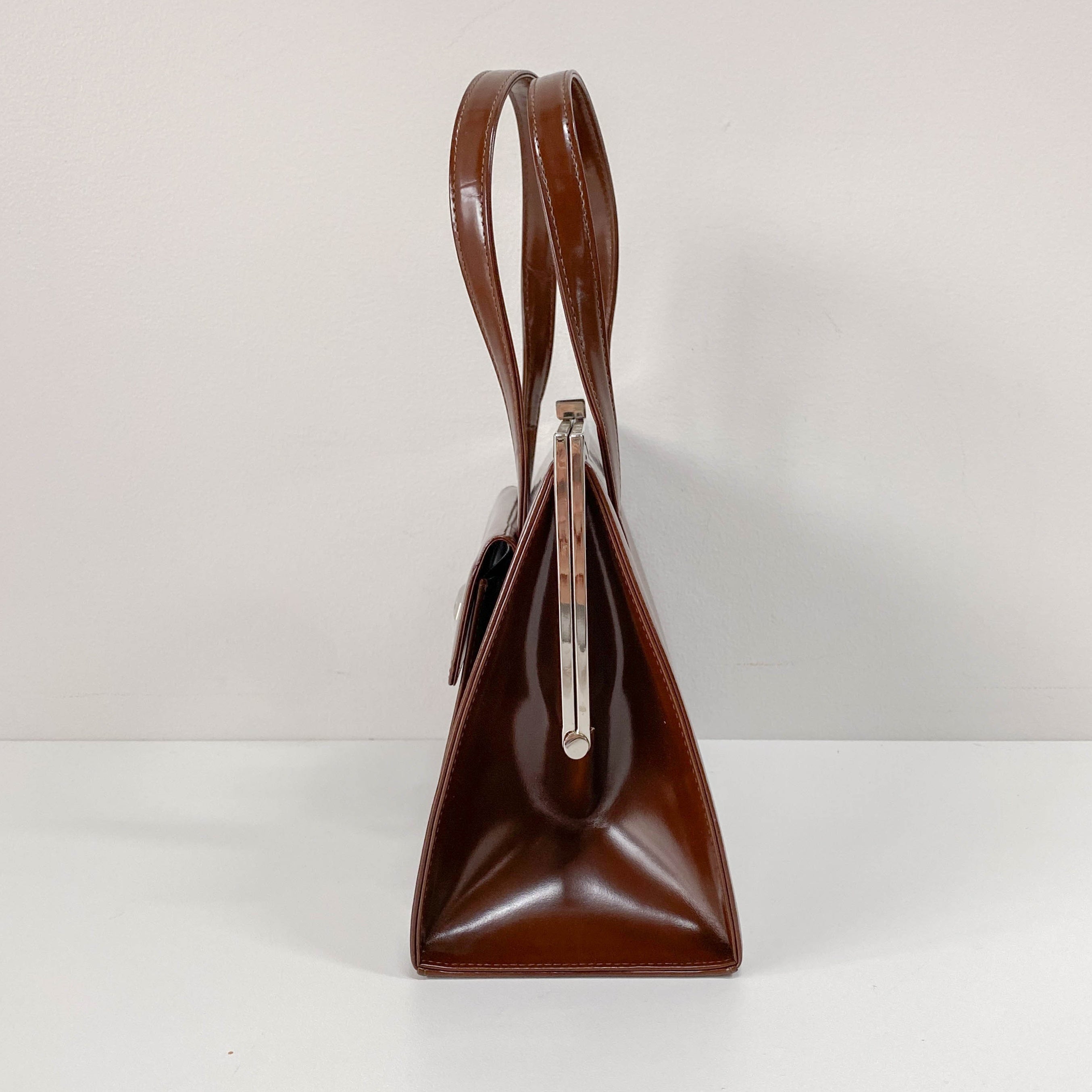 Brown Leather Handle Bag