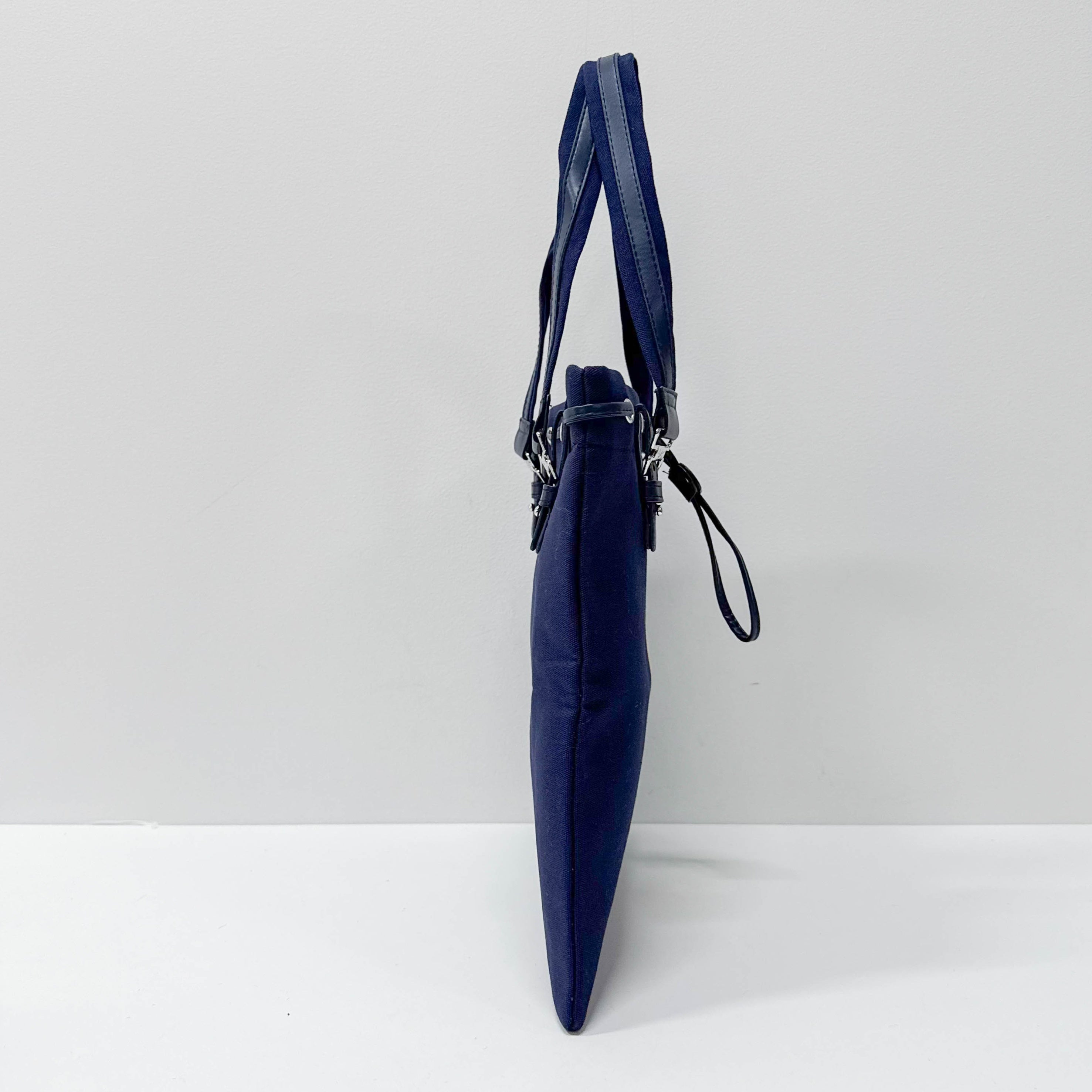 Navy Blue Cotton Tote Bag