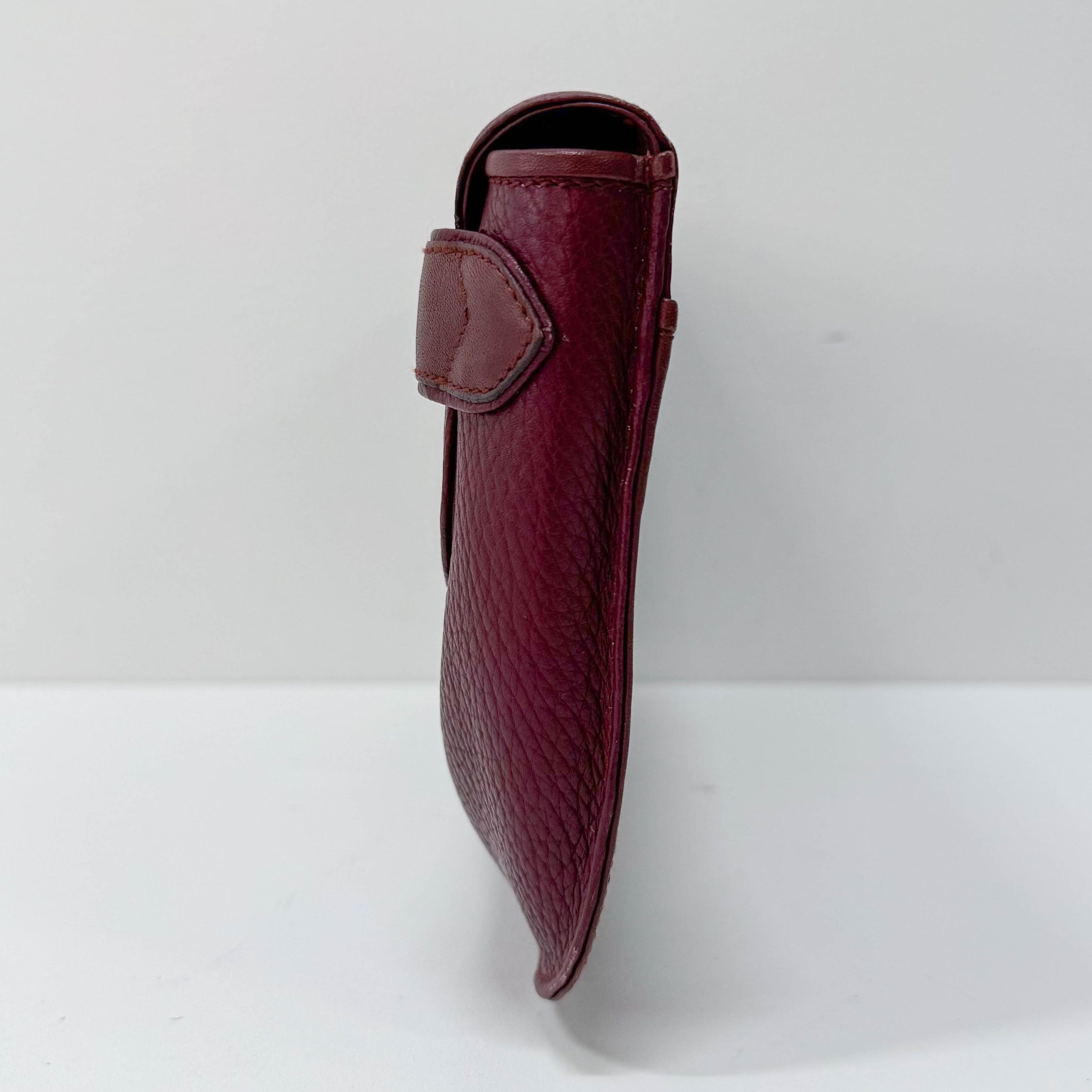 Must de Burgundy Leather Clutch Bag