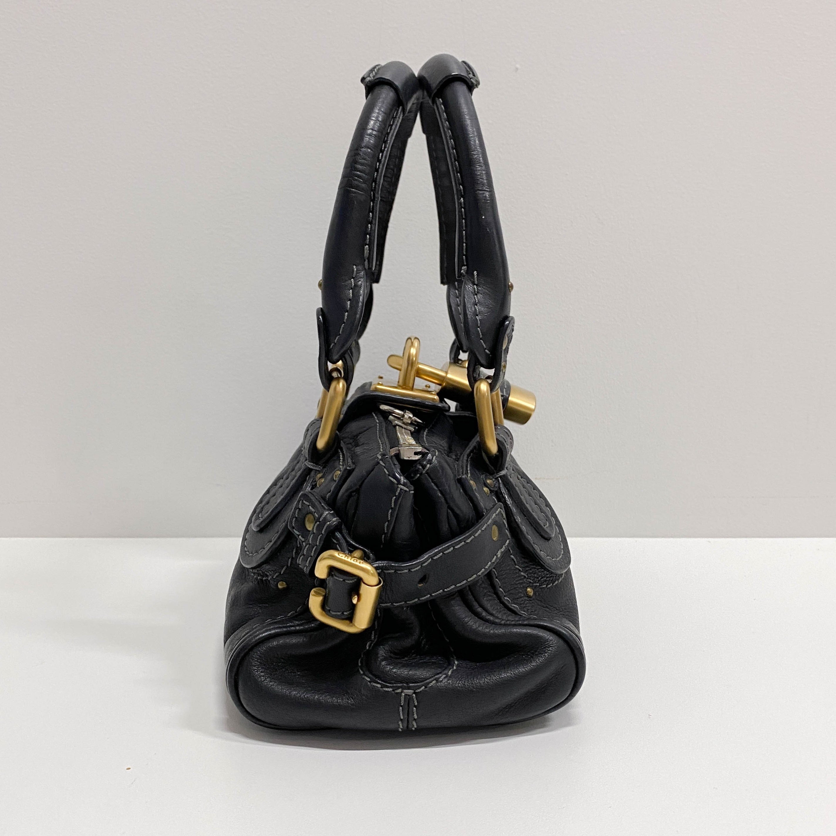 Mini Paddington Black Calfskin Shoulder Bag