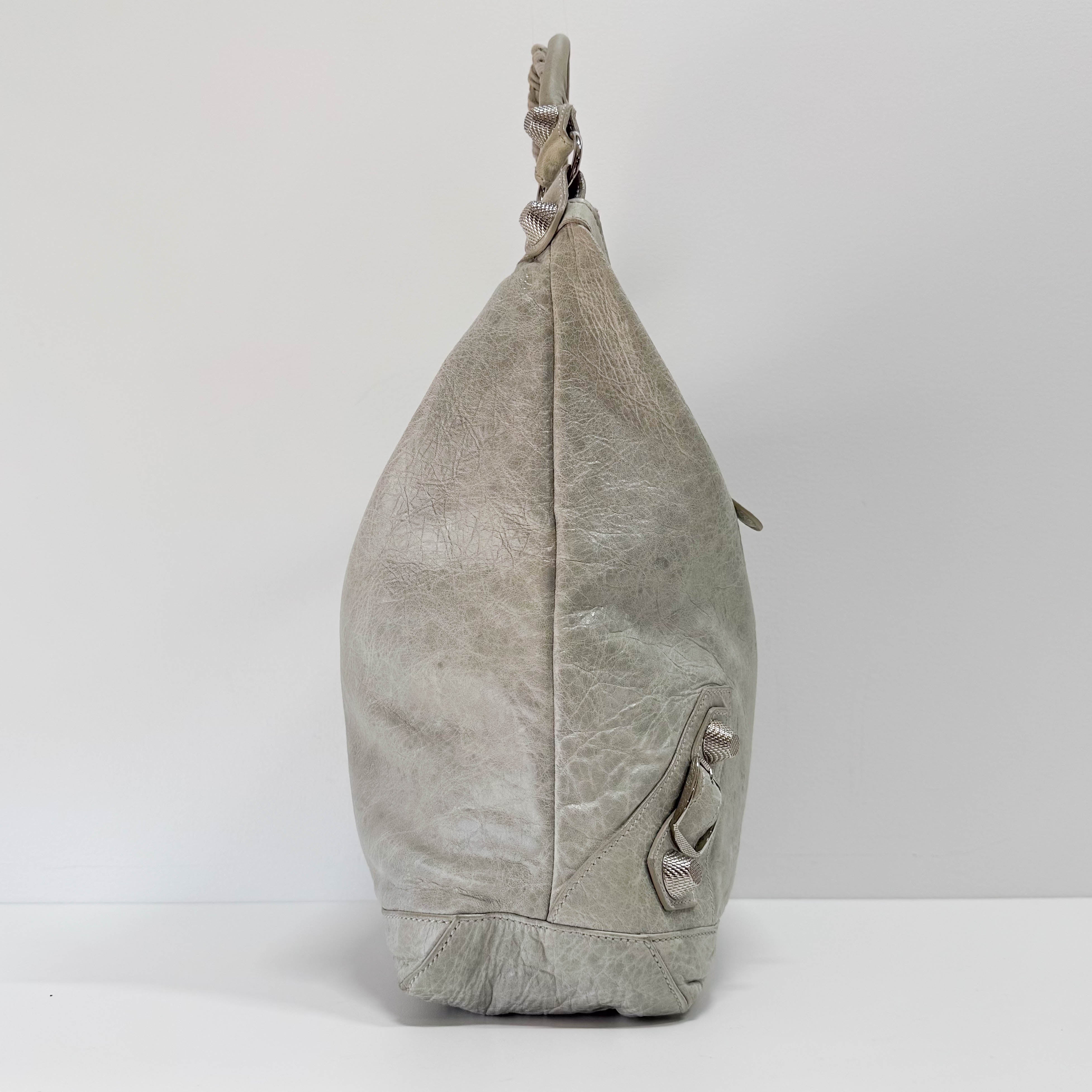 Giant Day Light Green Leather Hobo Bag