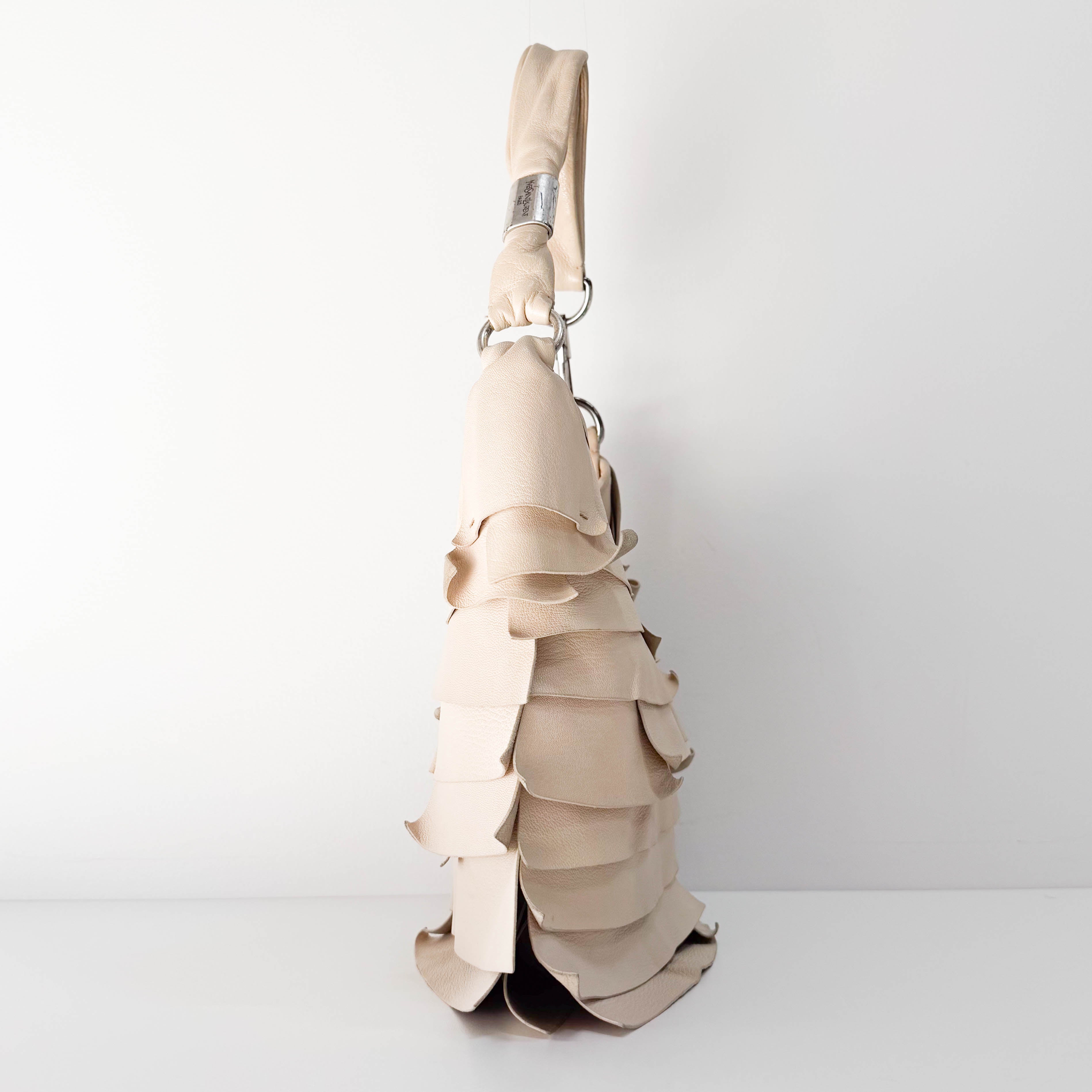 Saint-Tropez White Leather Shoulder Bag