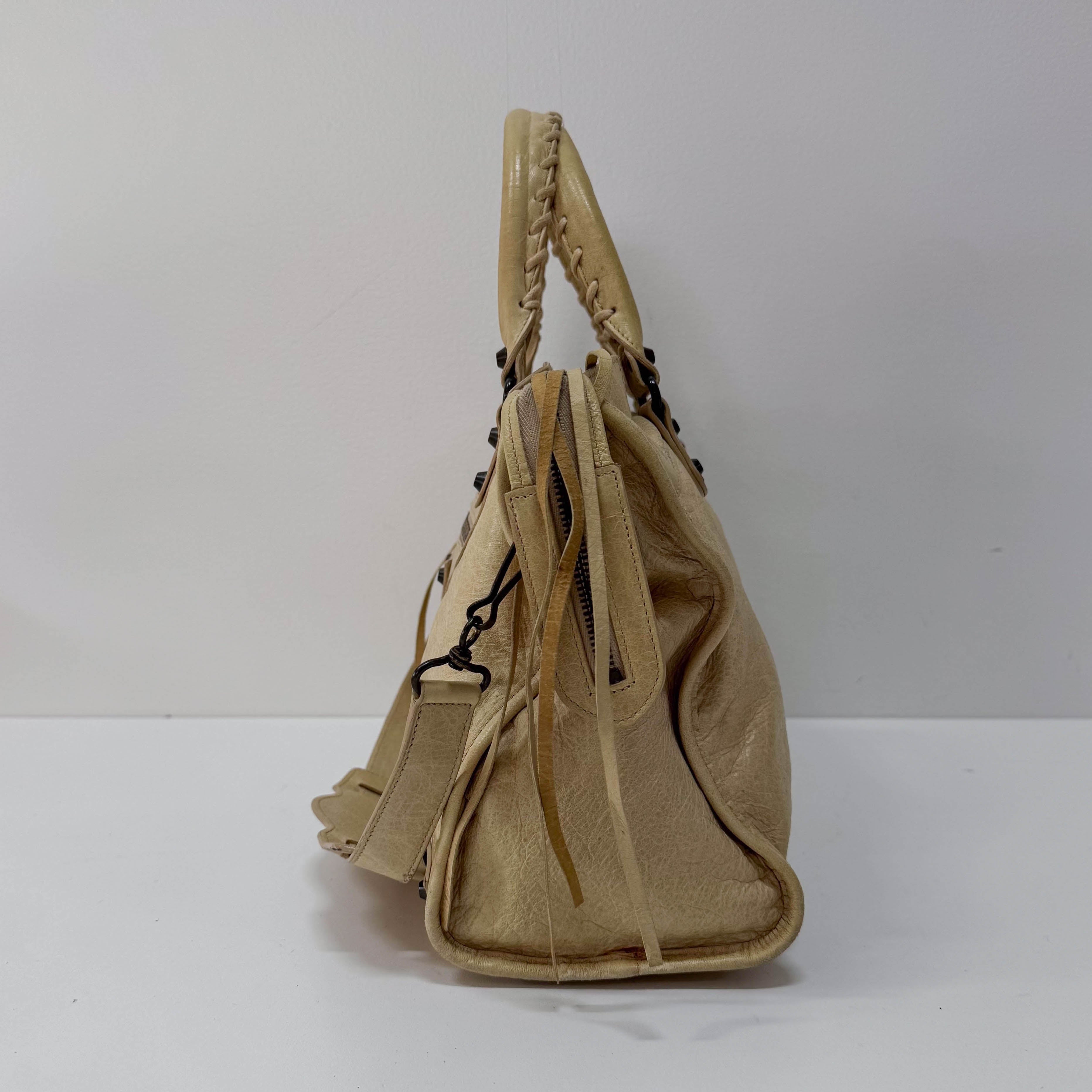 The City Green Leather Two Way Bag