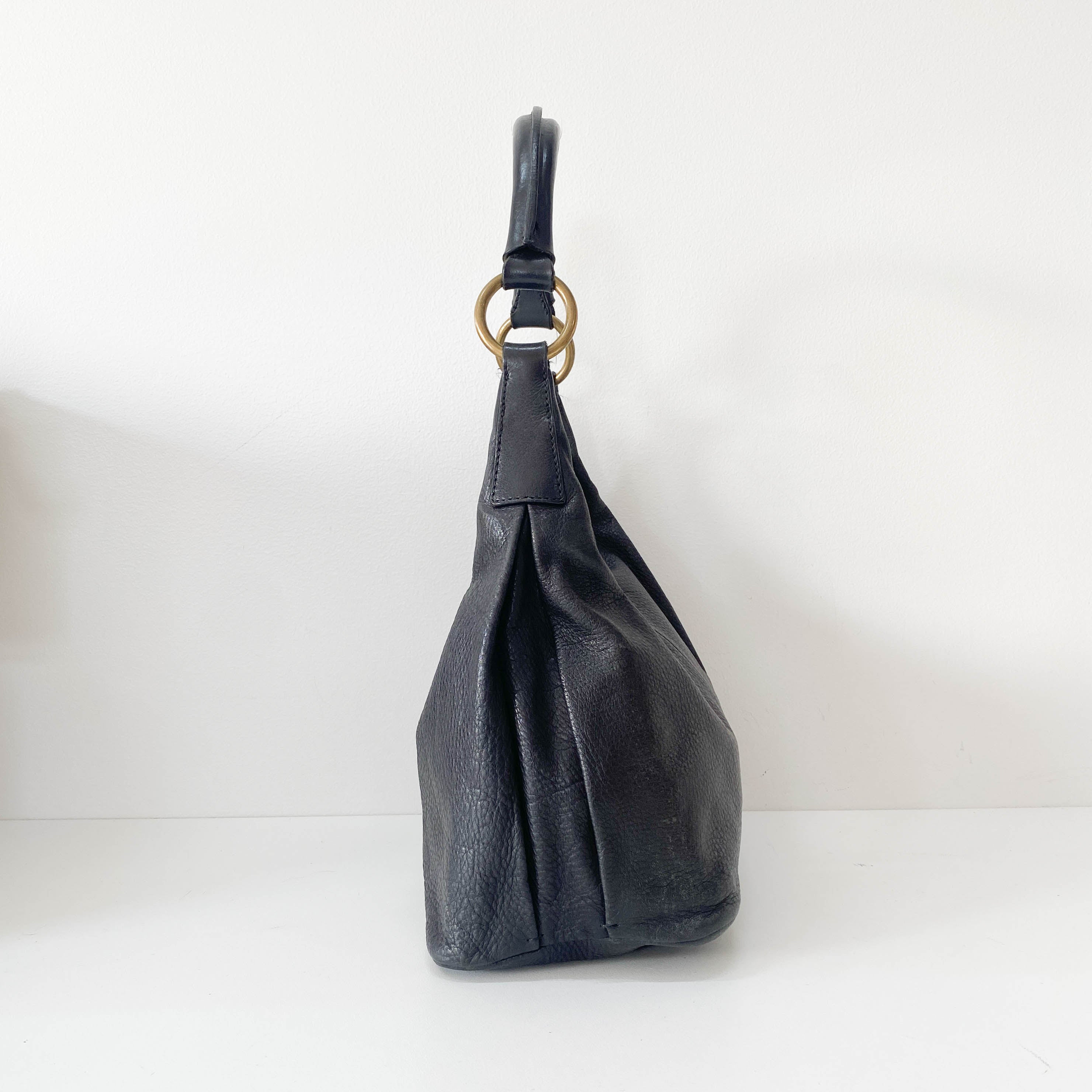 Black Leather Shoulder Bag