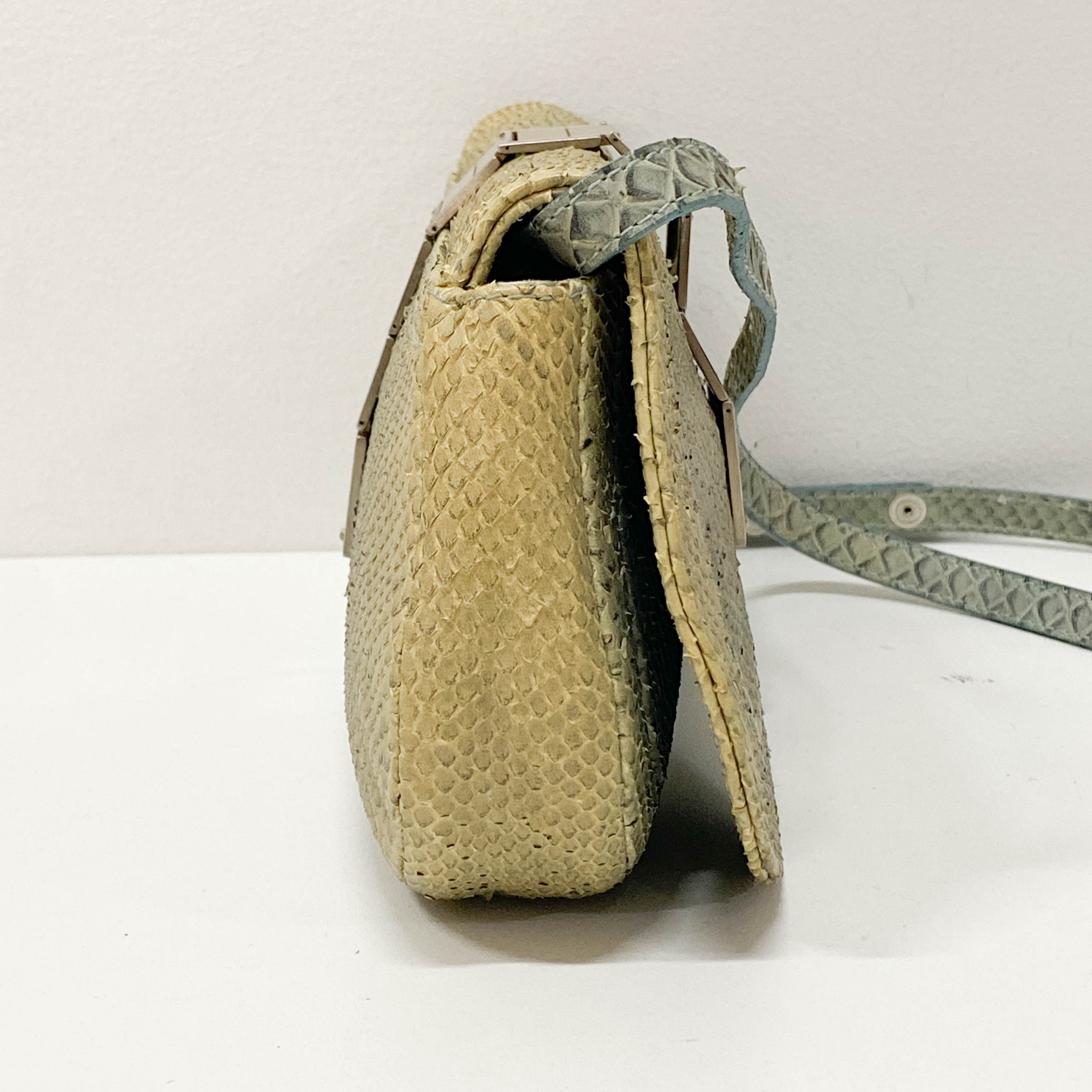 Saddle Light Grey Python Two Way Bag