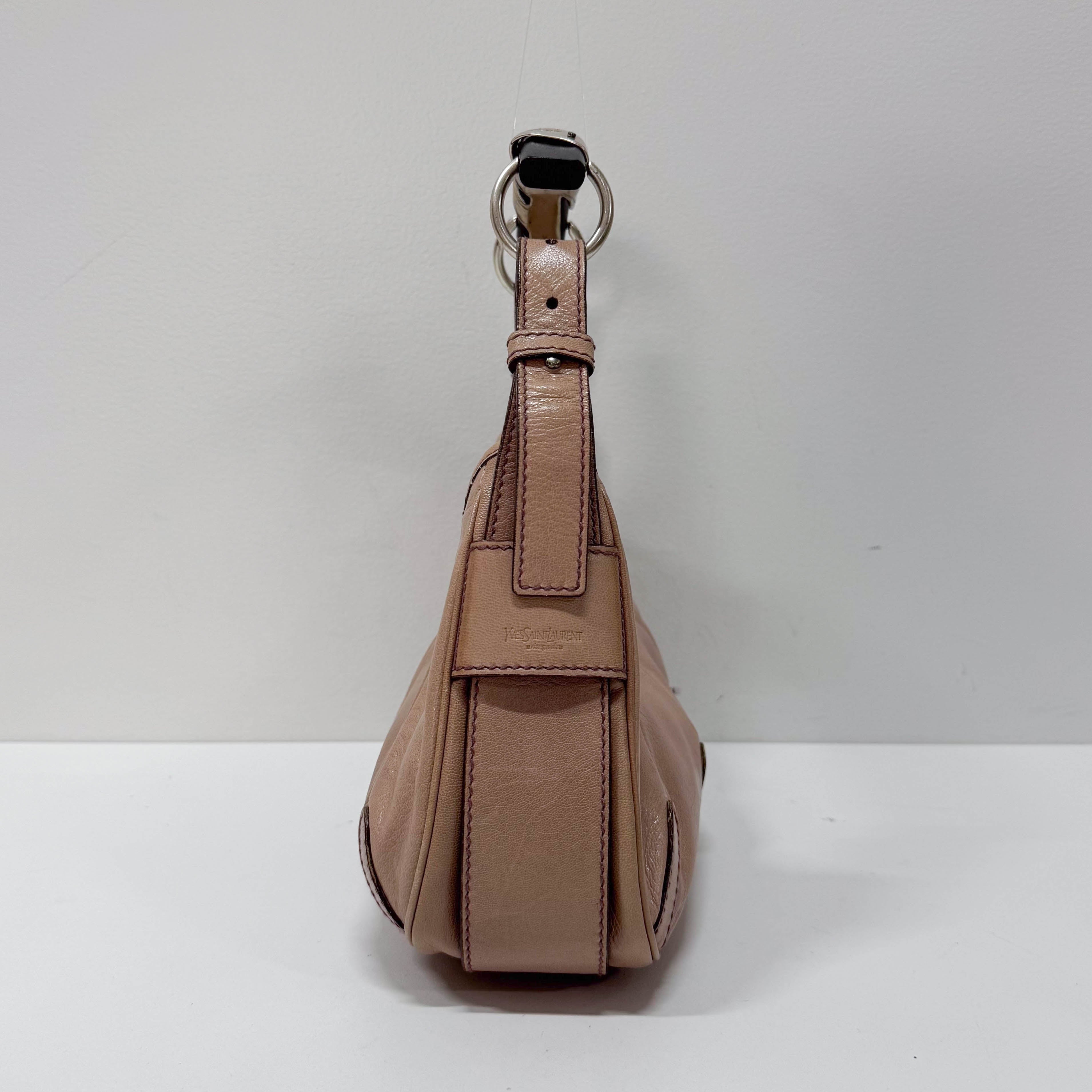 Mombasa Pink/Beige Leather Shoulder Bag