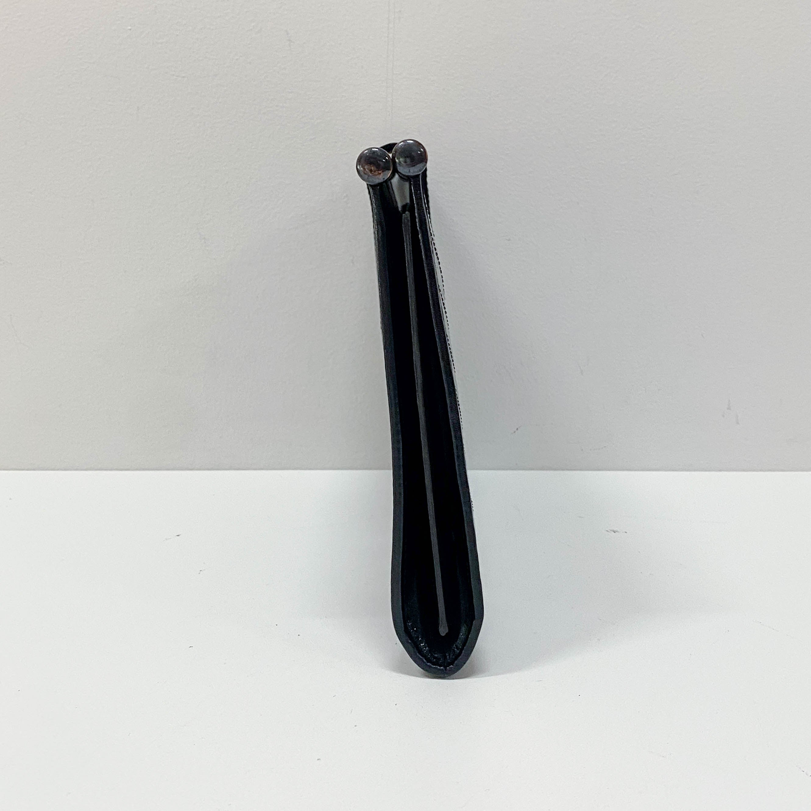 Black Leather Clutch Bag