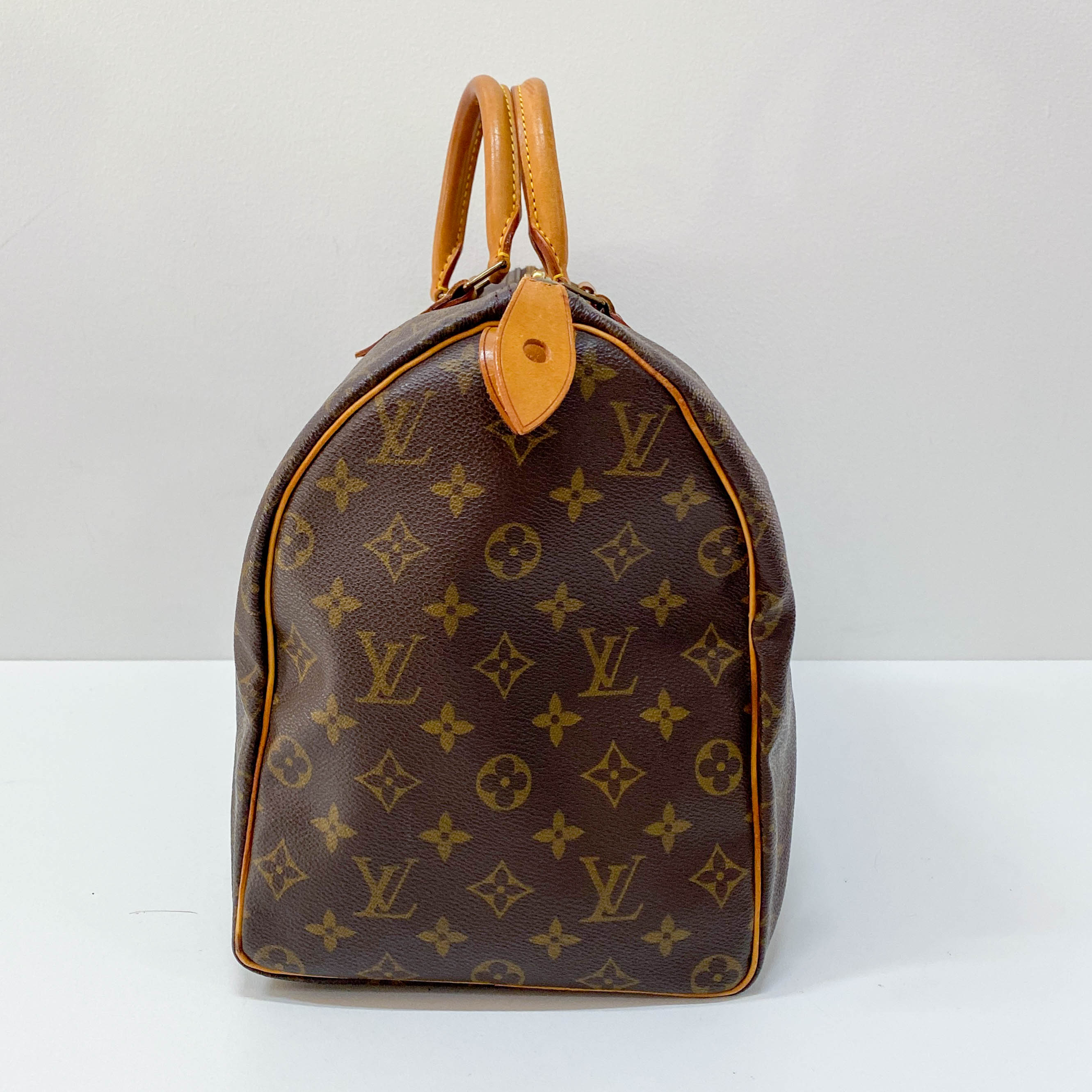 Speedy 40 Monogram Brown Coated Canvas Boston Bag