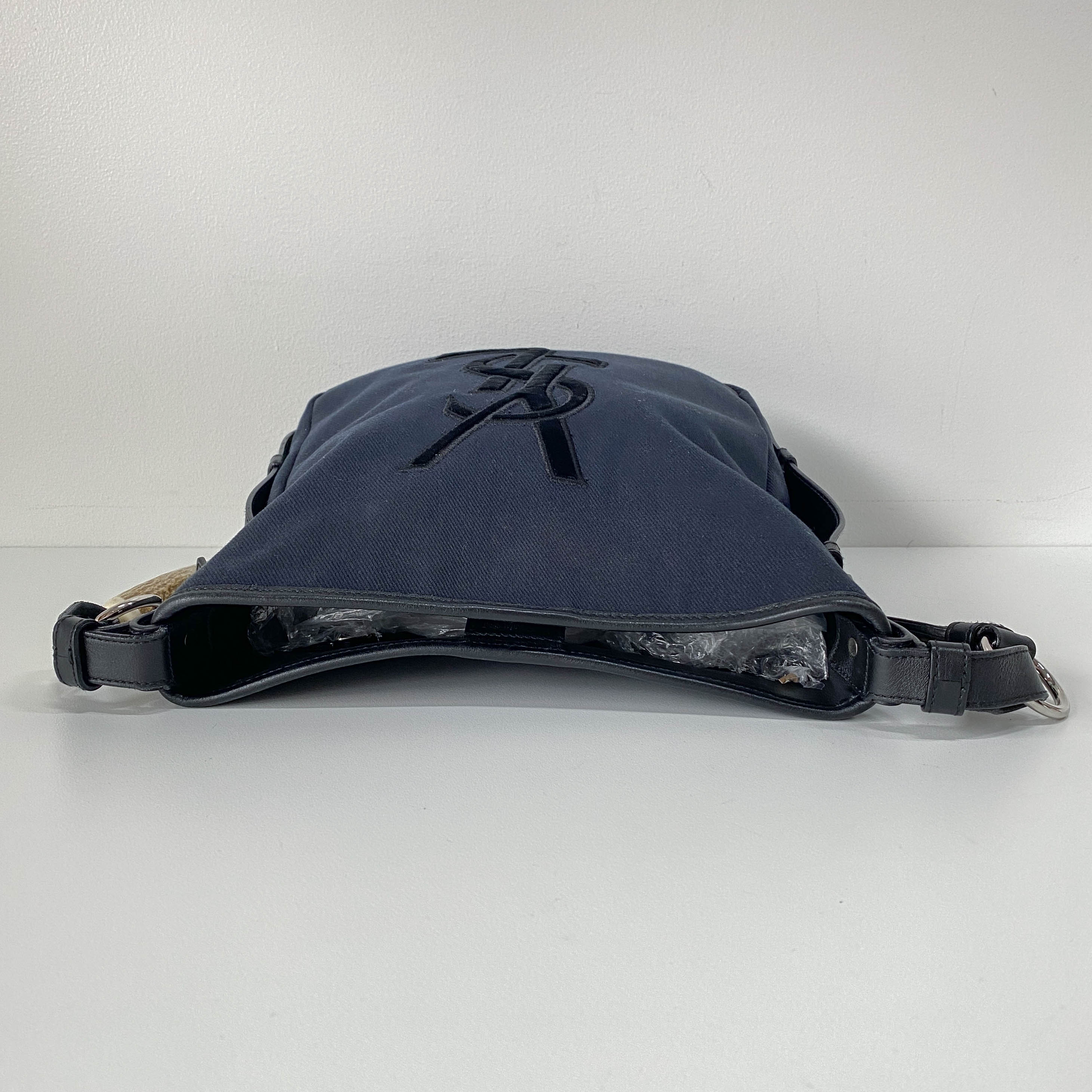 Mombasa Dark Blue Cotton Crossbody Bag