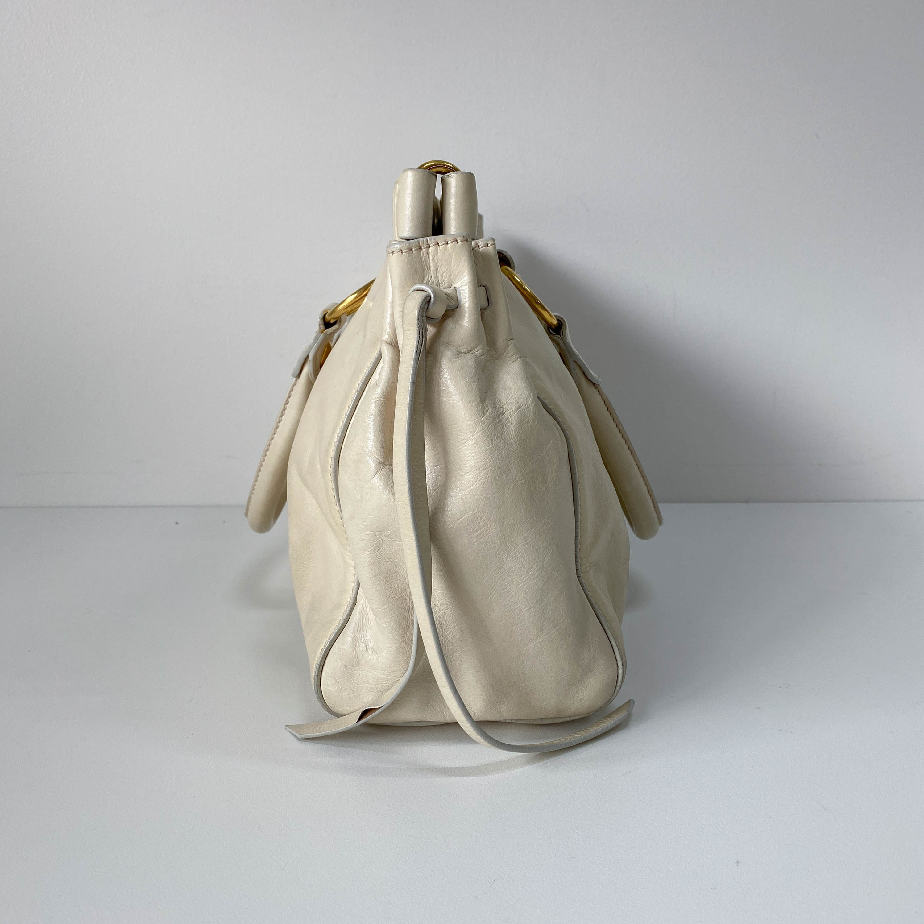 Vitello Light Green Calfskin Leather Two Way Bag