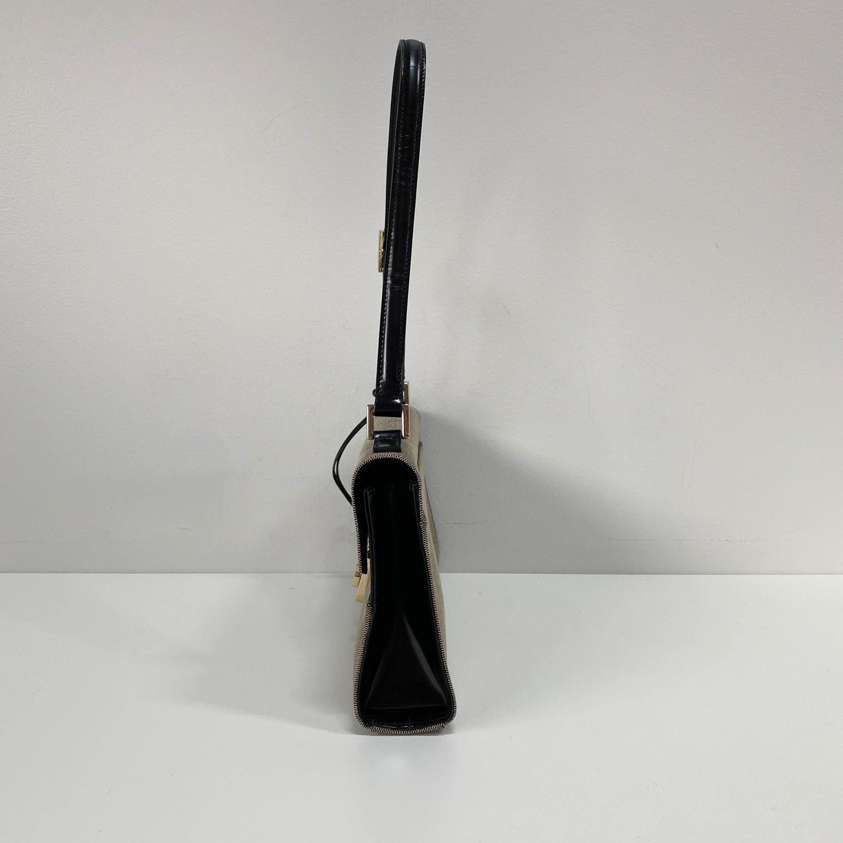 Brown Canvas Shoulder Bag