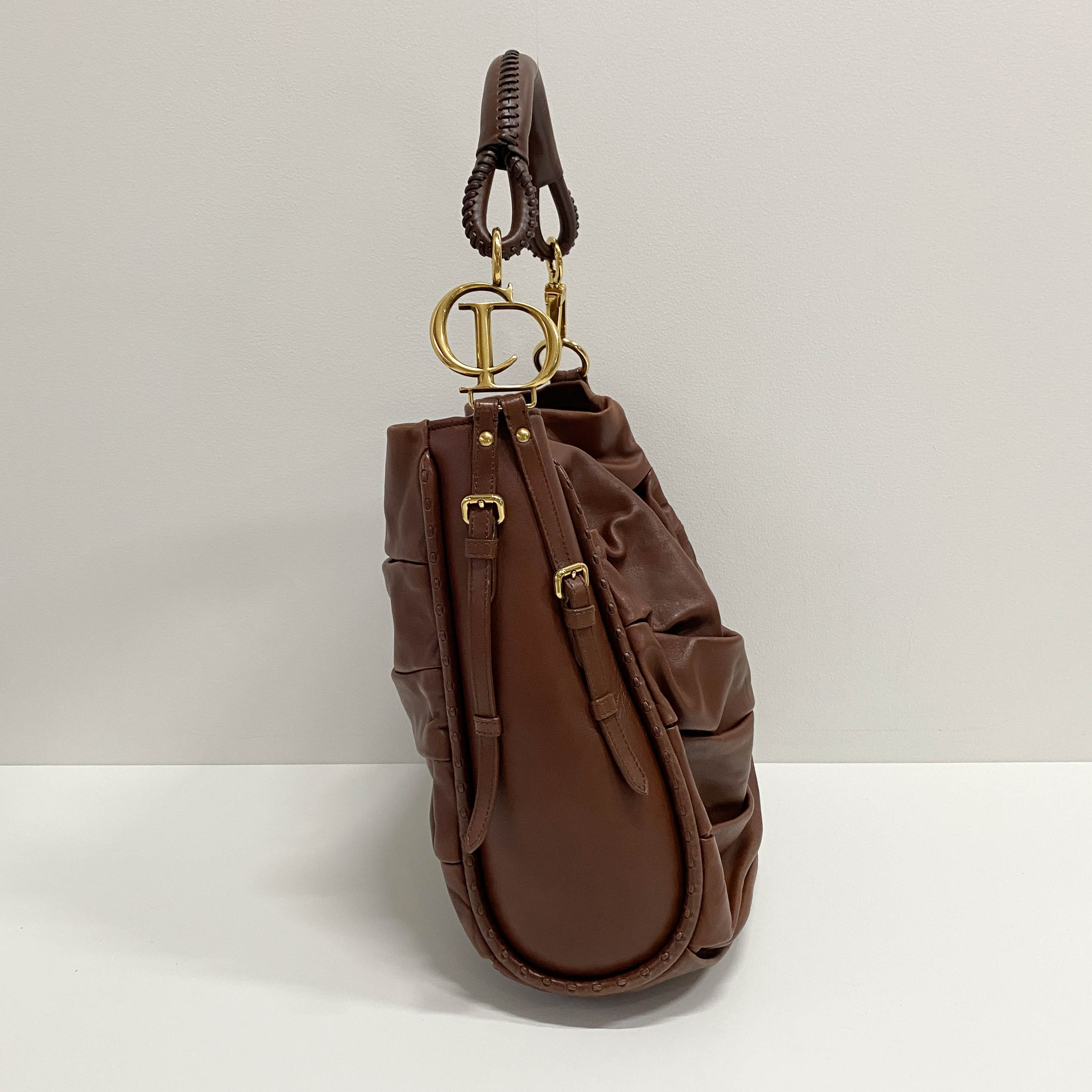 Brown Nappa Leather Shoulder Bag