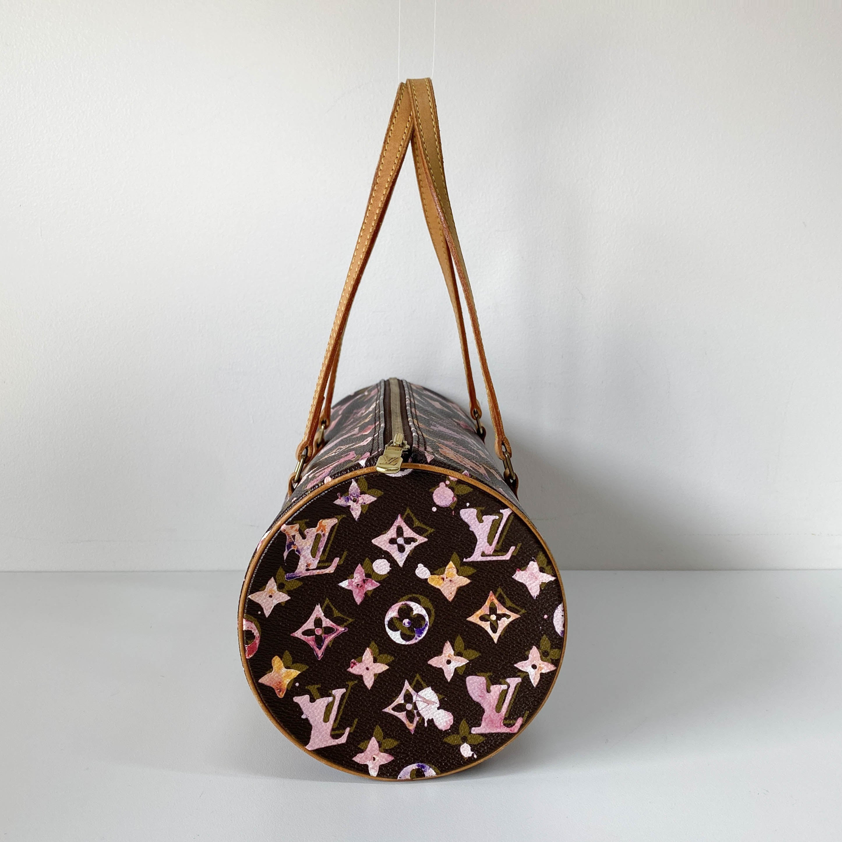 Papillon Watercolour Monogram Brown Canvas Shoulder Bag