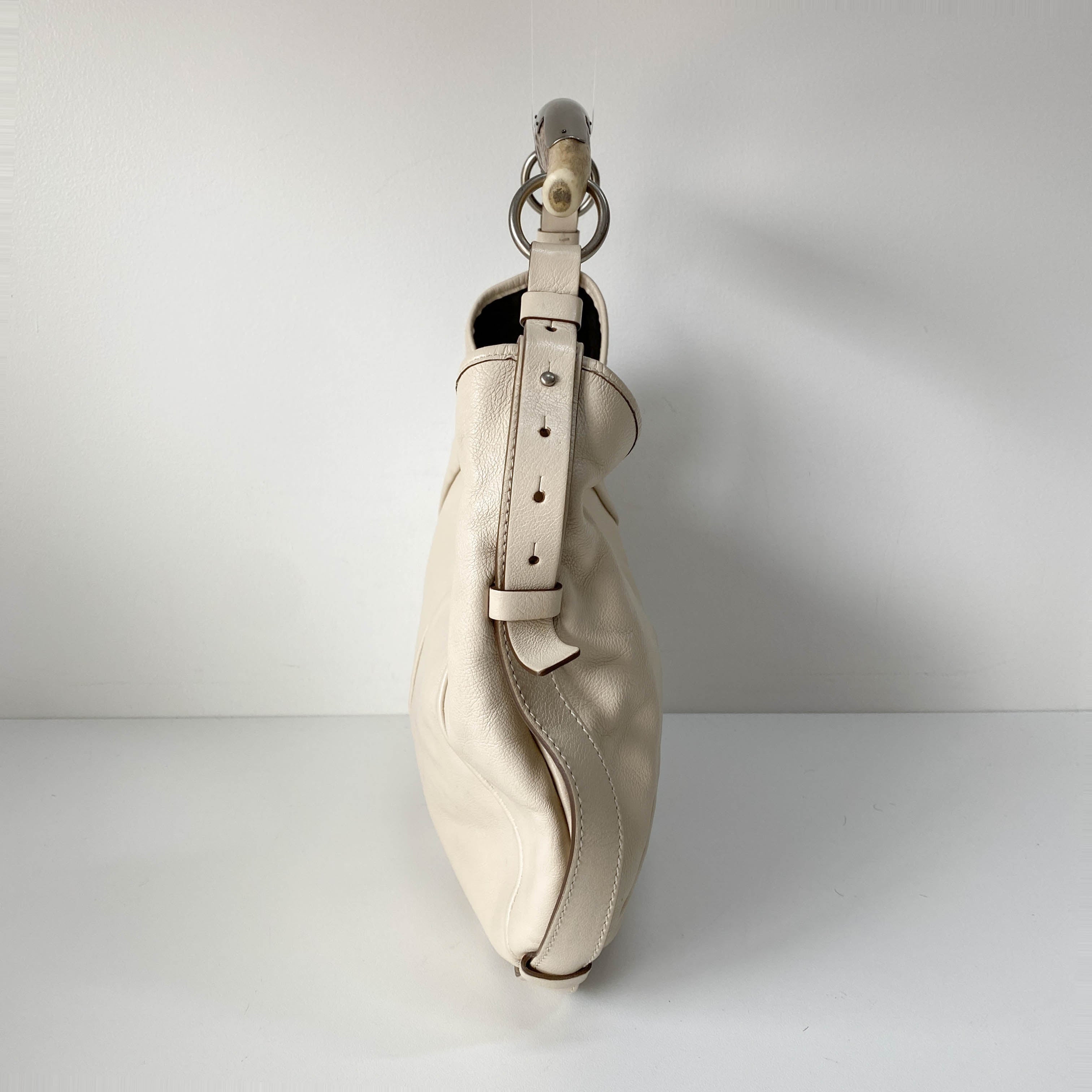 Mombasa Beige Leather Shoulder Bag