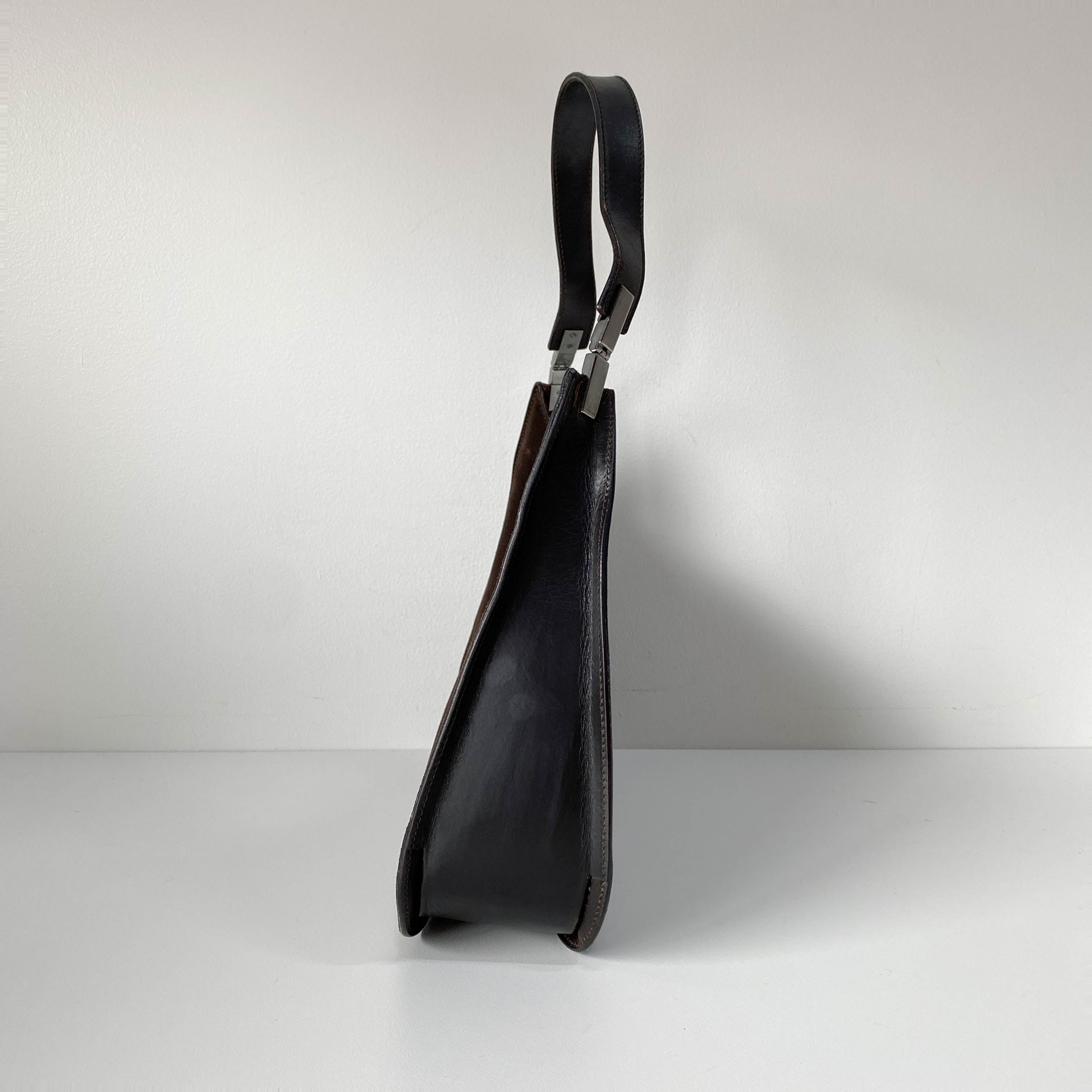 Brown Suede Shoulder Bag