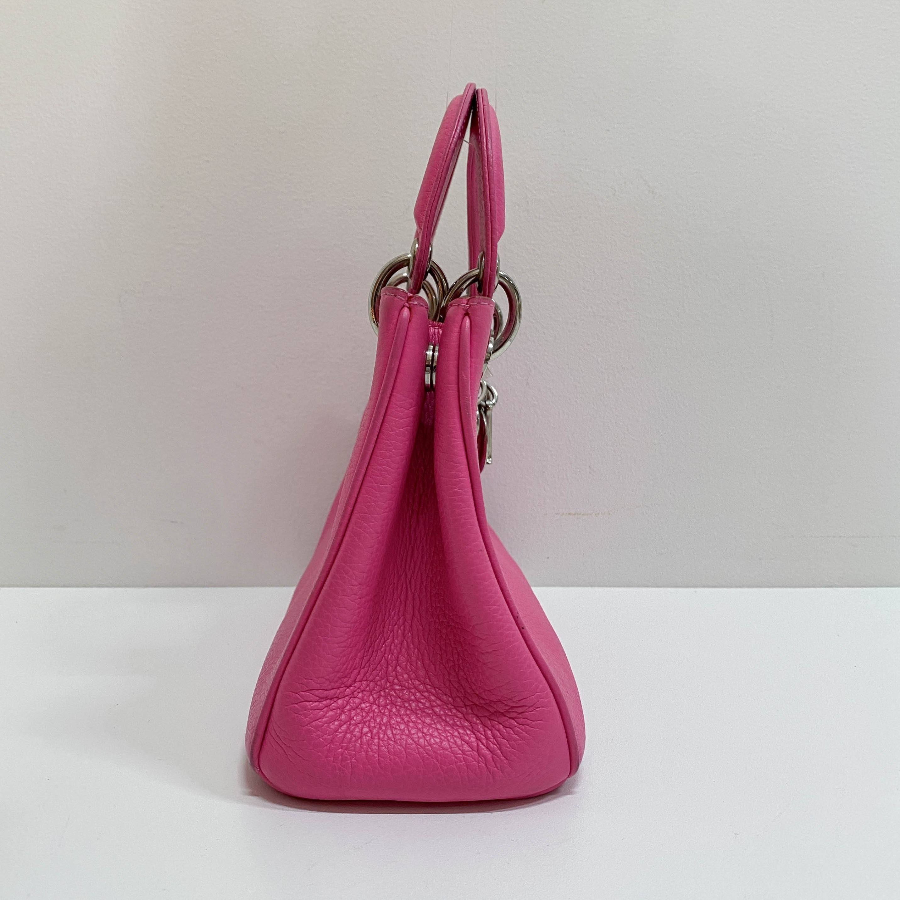 Vintage Pink Leather Hand Bag