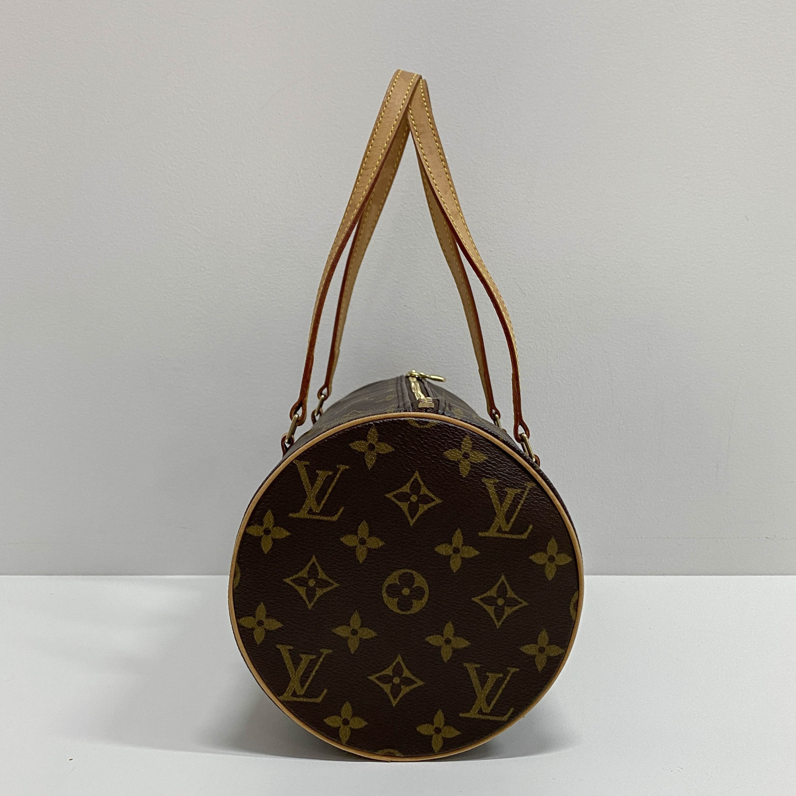 Monogram Brown Leather Shoulder Bag