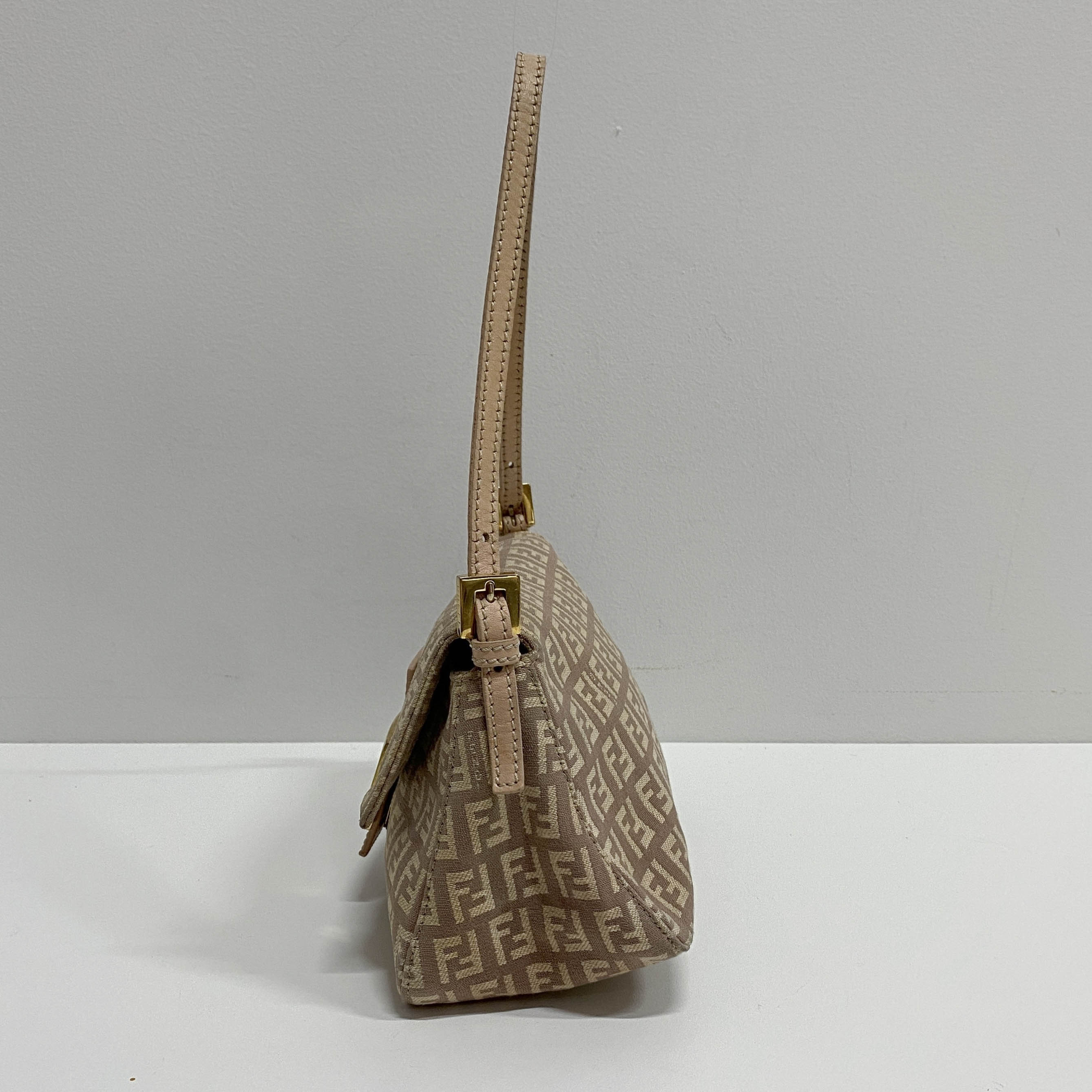 Zucchino Mini Mamma Baguette Pink Canvas Shoulder Bag