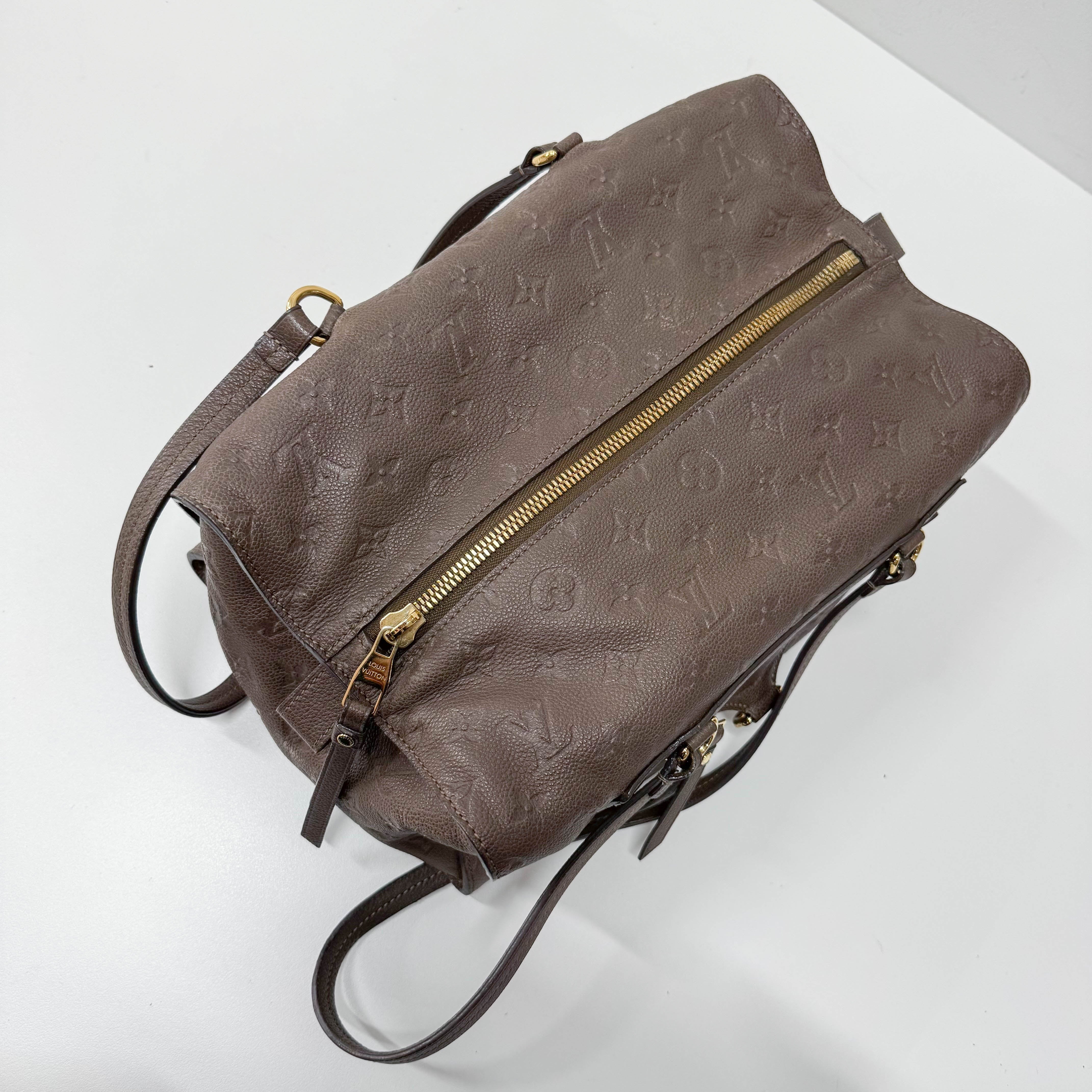 Empreinte Inspire Taupe Monogram Shoulder Bag