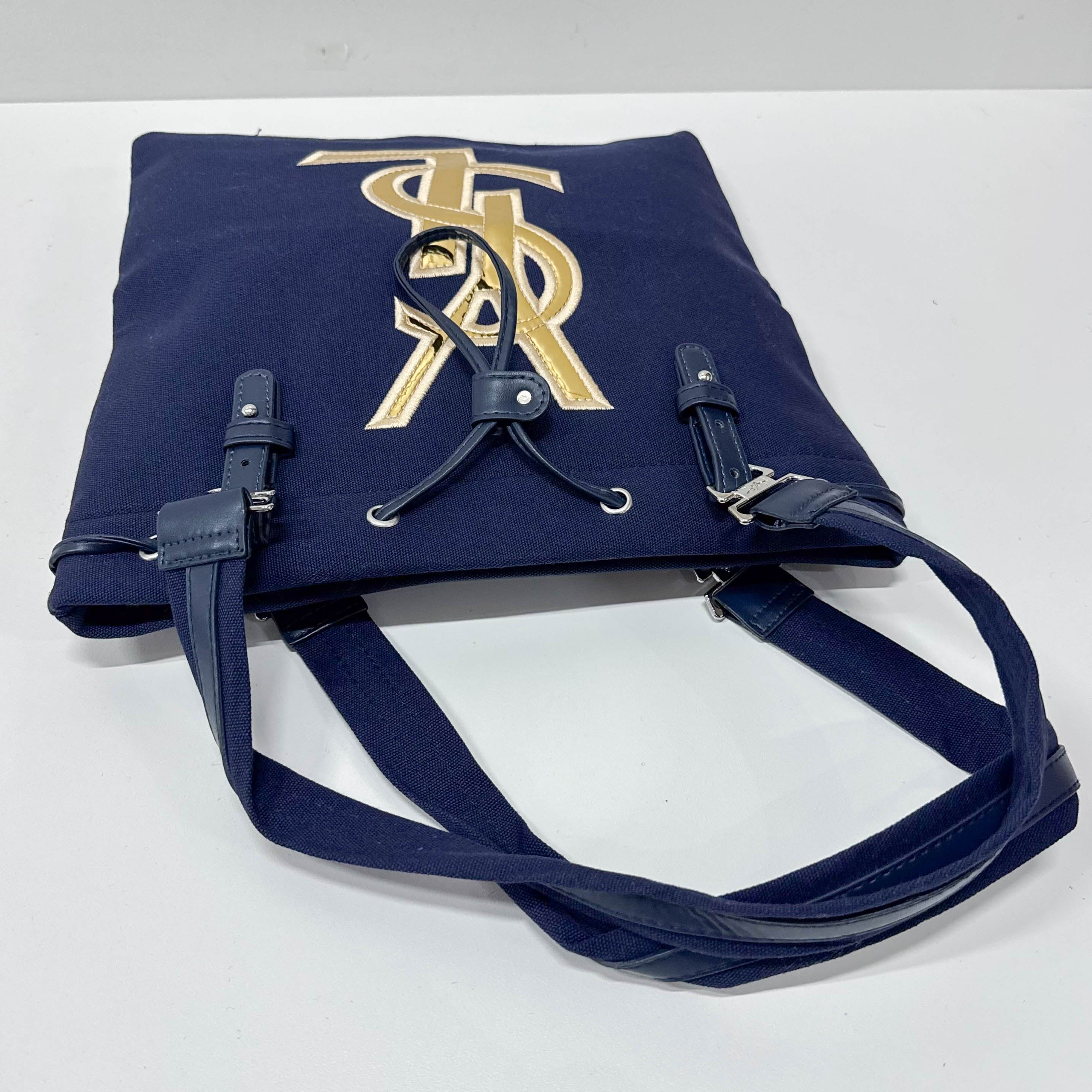 Navy Blue Cotton Tote Bag
