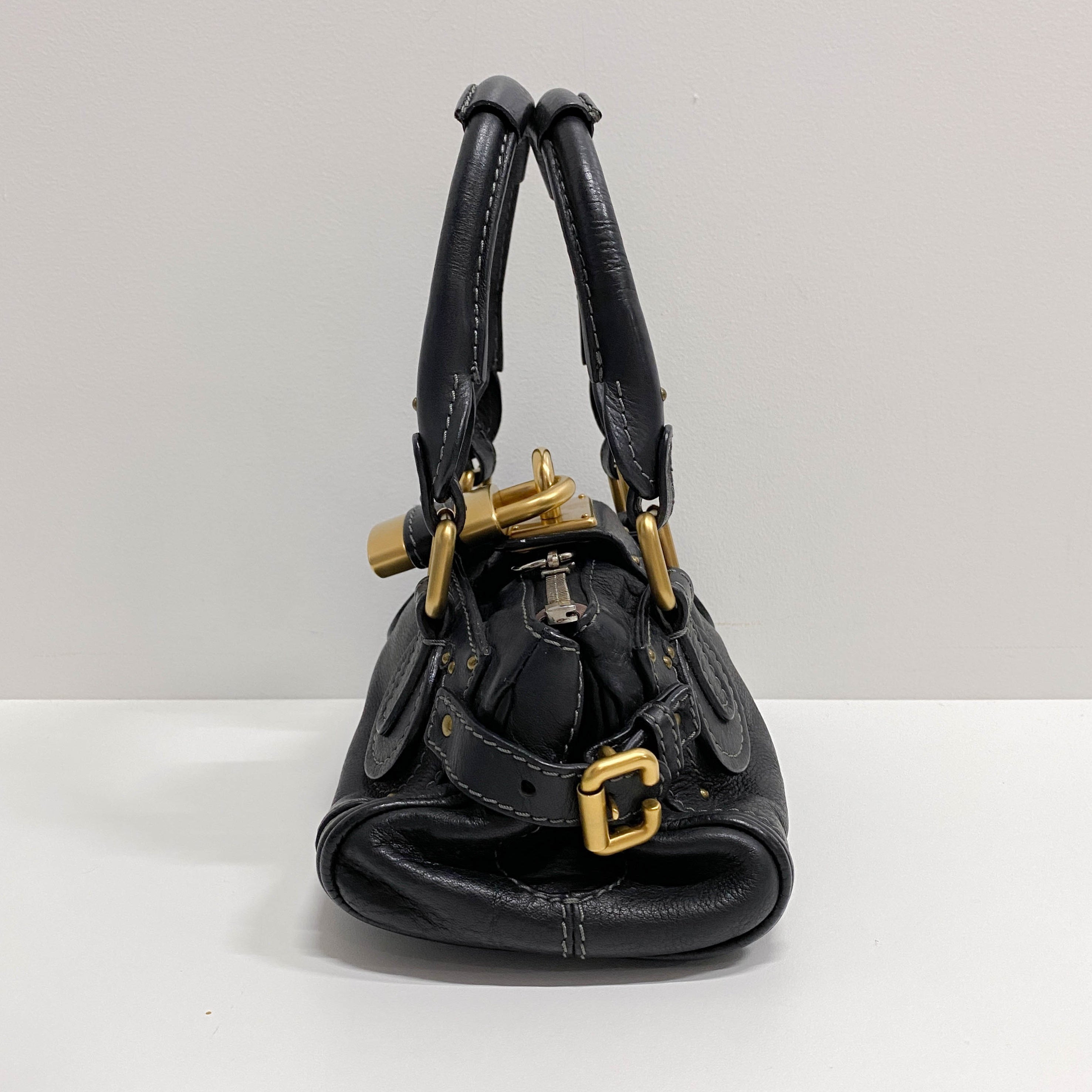 Mini Paddington Black Calfskin Shoulder Bag
