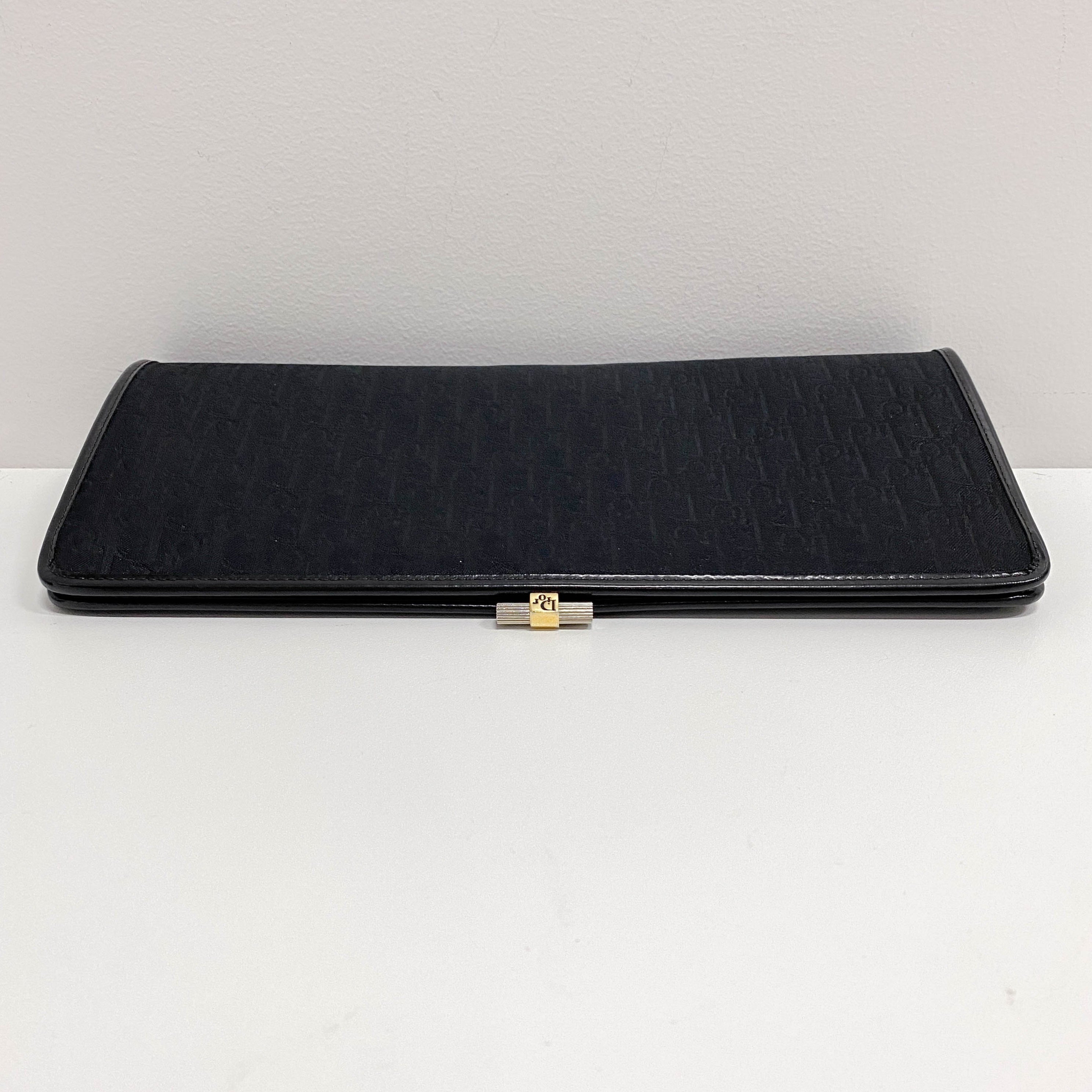 Vintage Black Canvas Two Way Bag