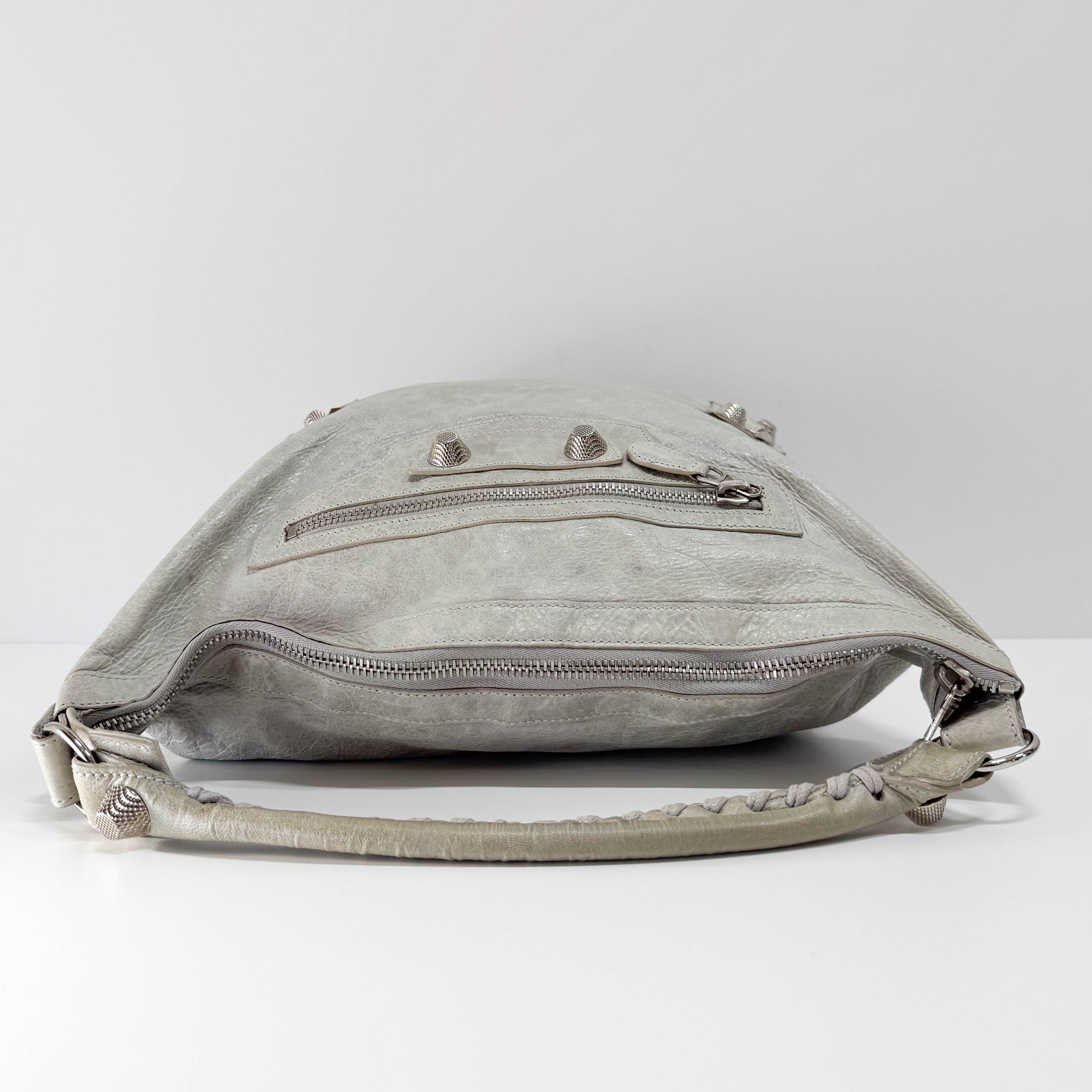 Giant Day Light Green Leather Hobo Bag