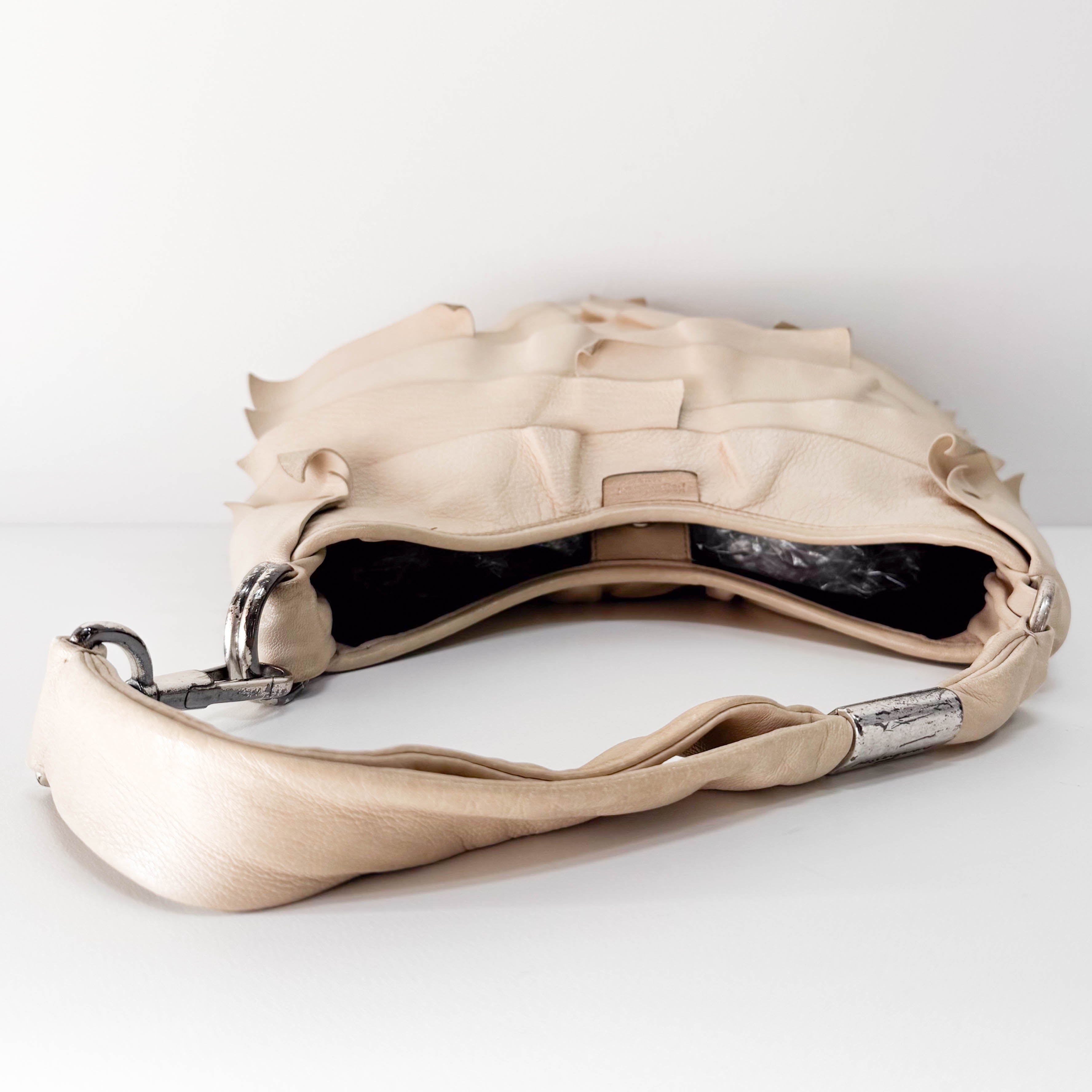 Saint-Tropez White Leather Shoulder Bag