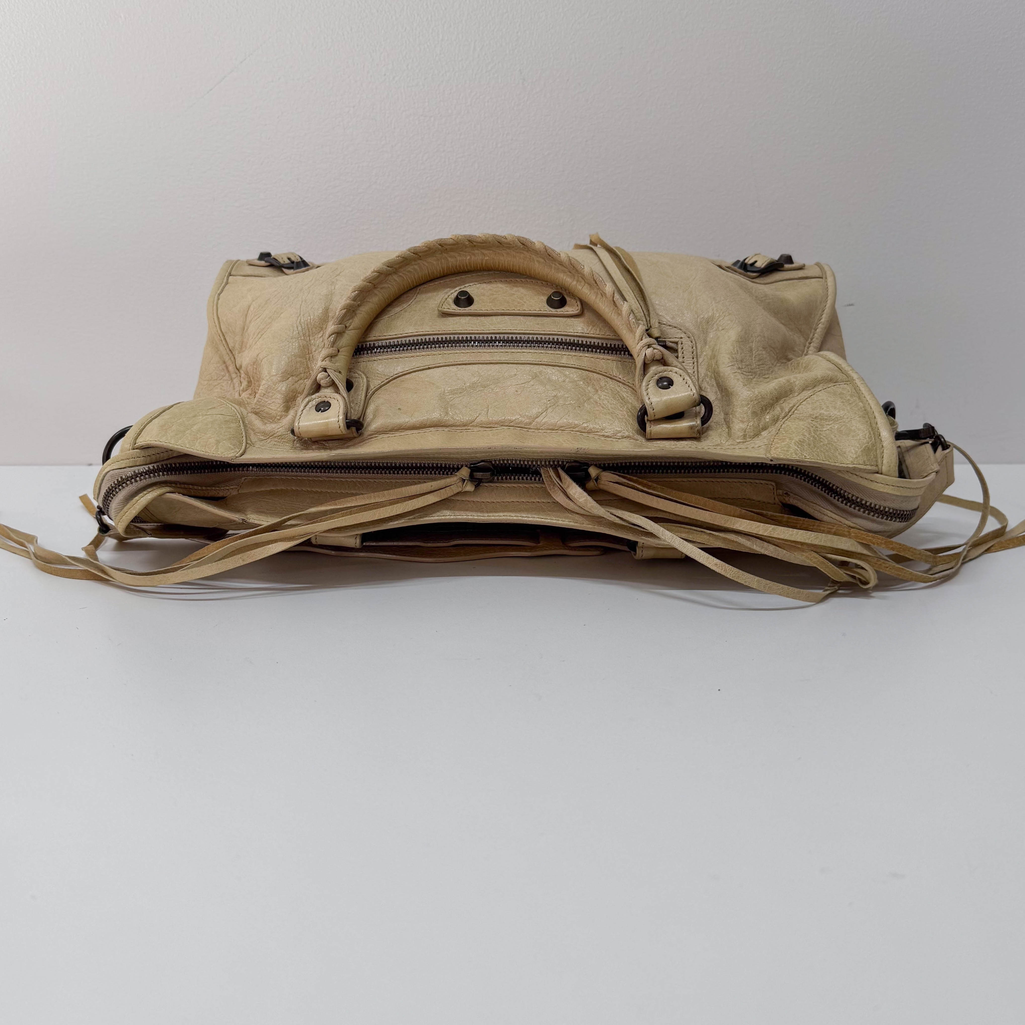 The City Green Leather Two Way Bag