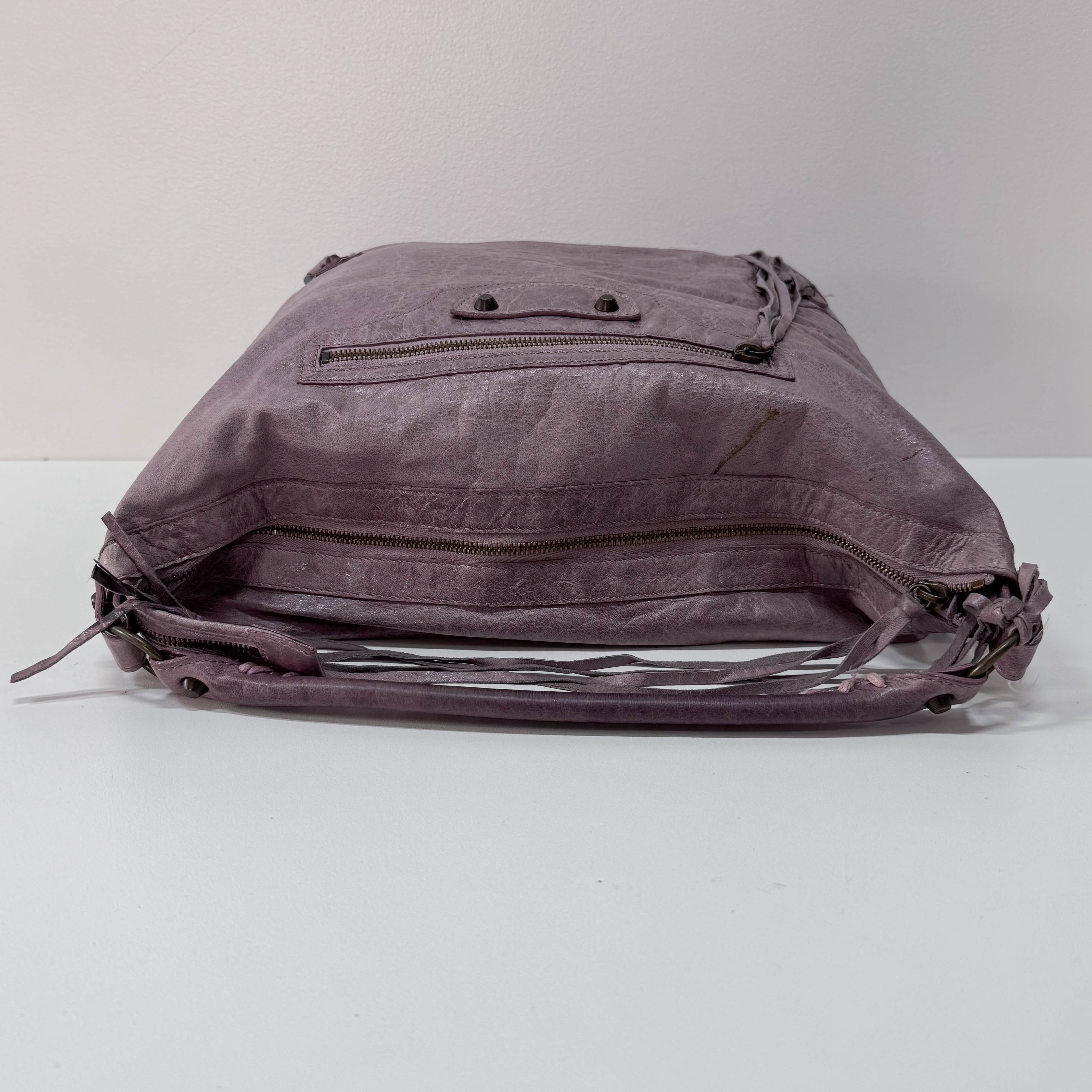 The Day Purple Leather Tote Bag