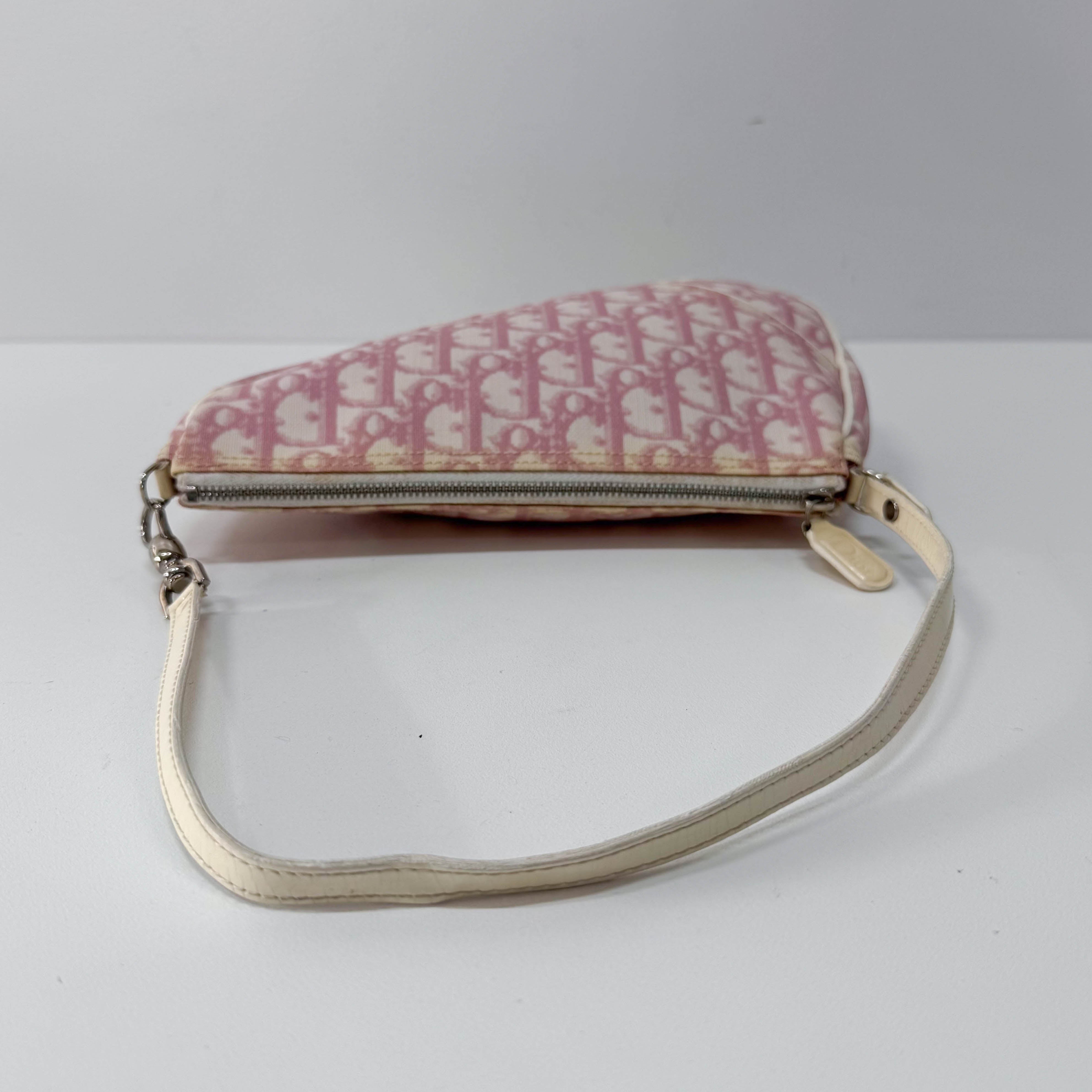 Saddle Trotter Pink Coated Canvas Shoulder Bag