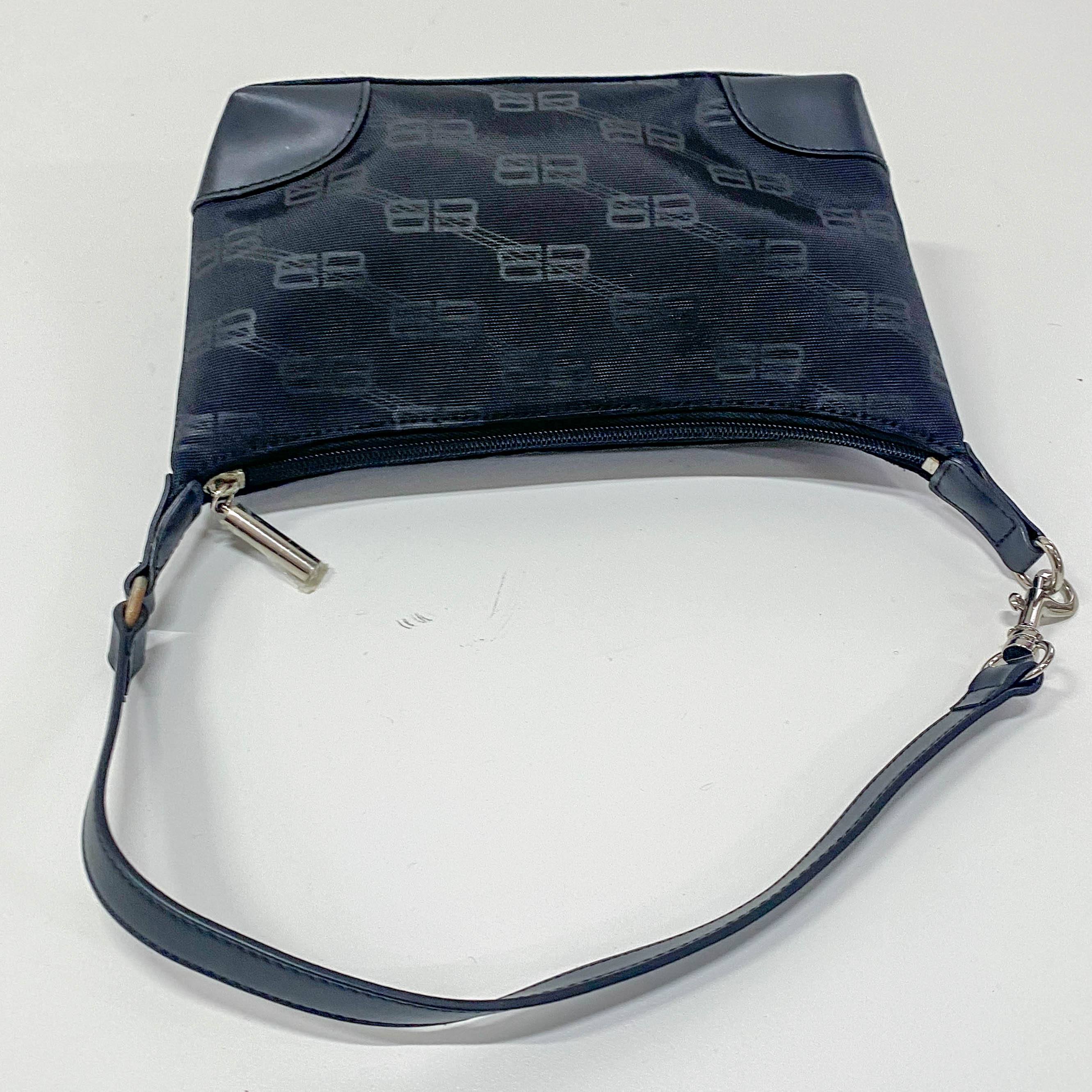 Monogram Black Canvas Shoulder Bag