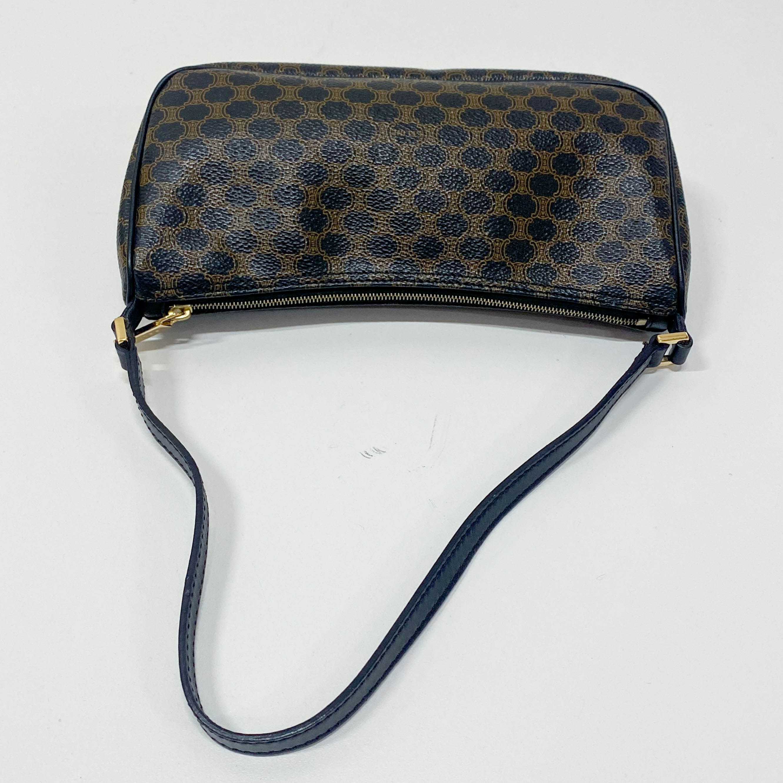 Macadam Small Black Coated Canvas Shoulder Bag