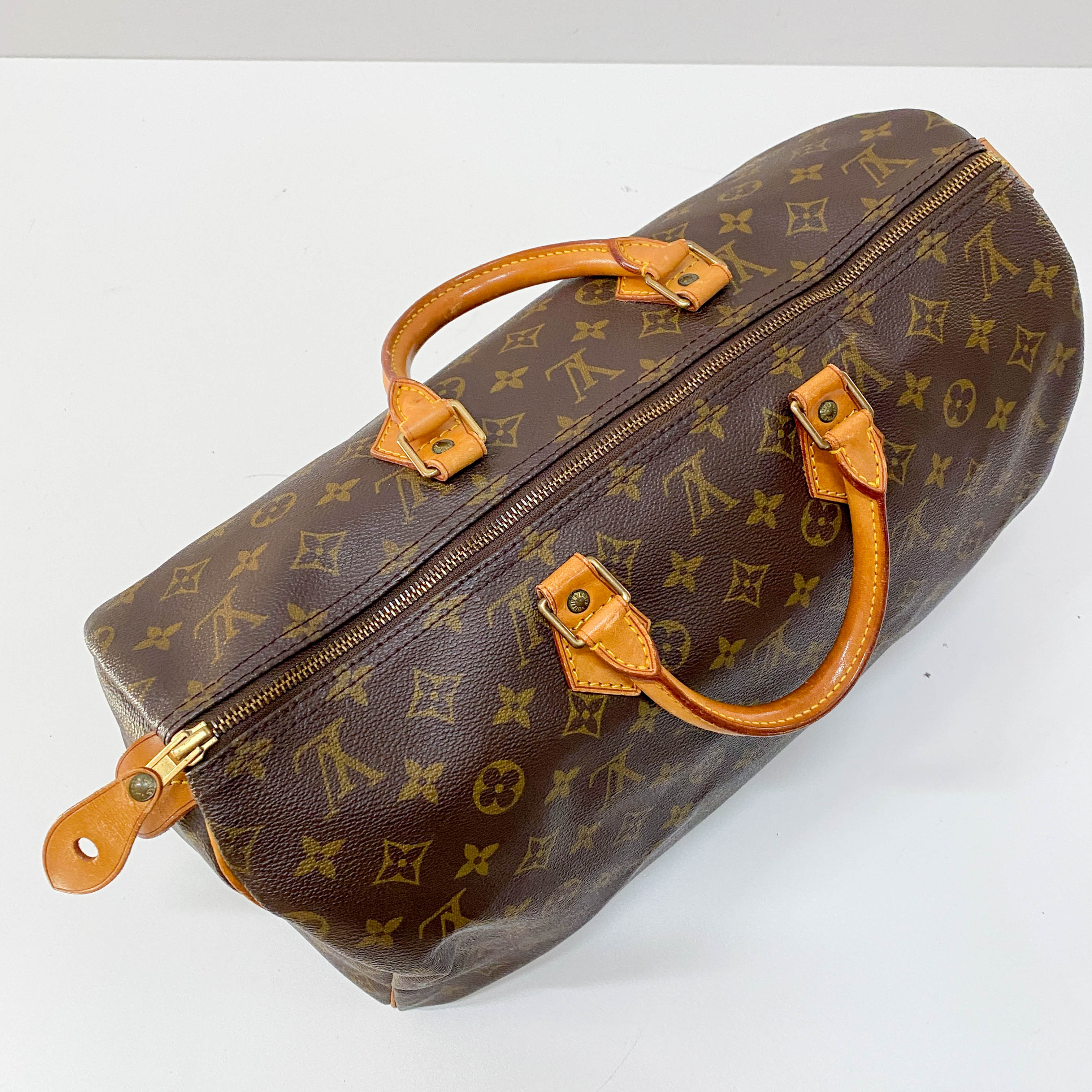 Speedy 40 Monogram Brown Coated Canvas Boston Bag