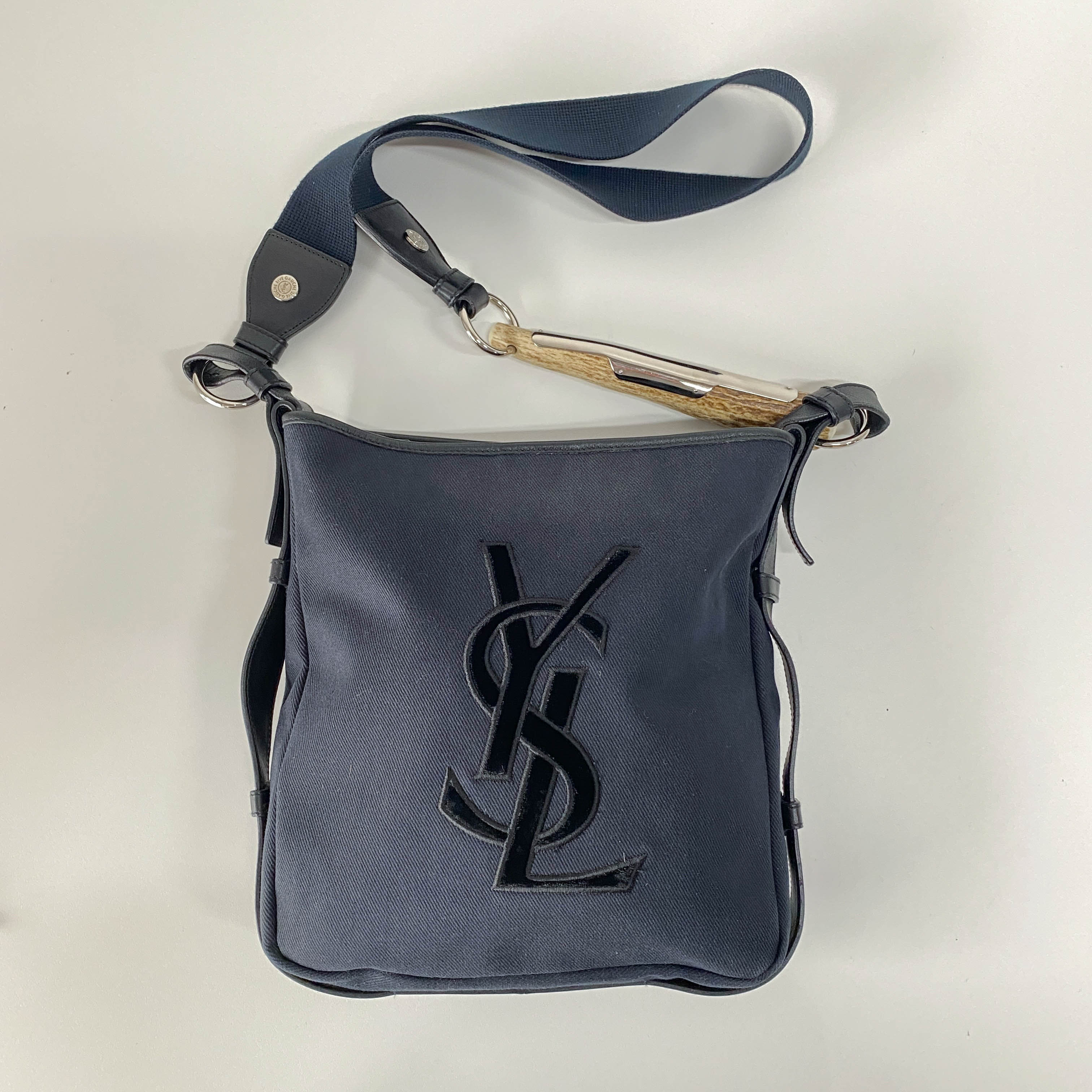 Mombasa Dark Blue Cotton Crossbody Bag