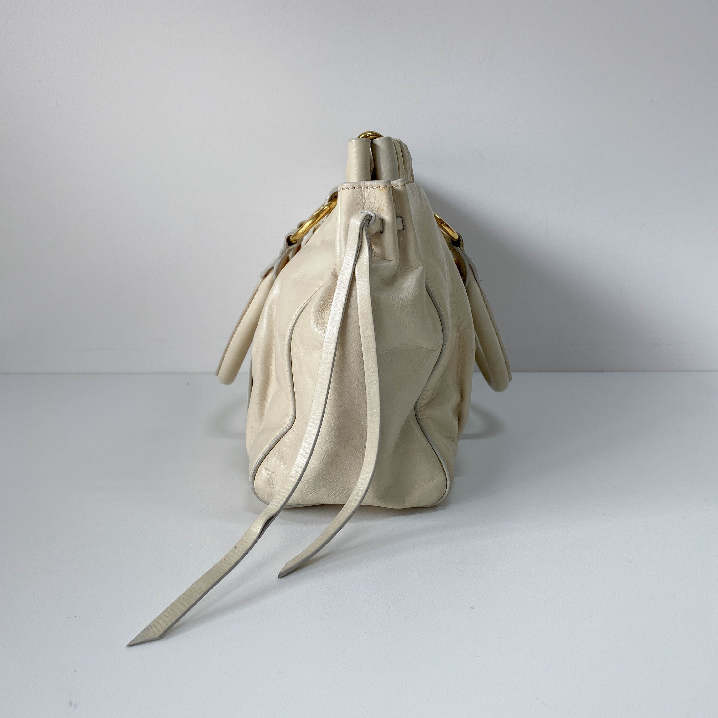 Vitello Light Green Calfskin Leather Two Way Bag