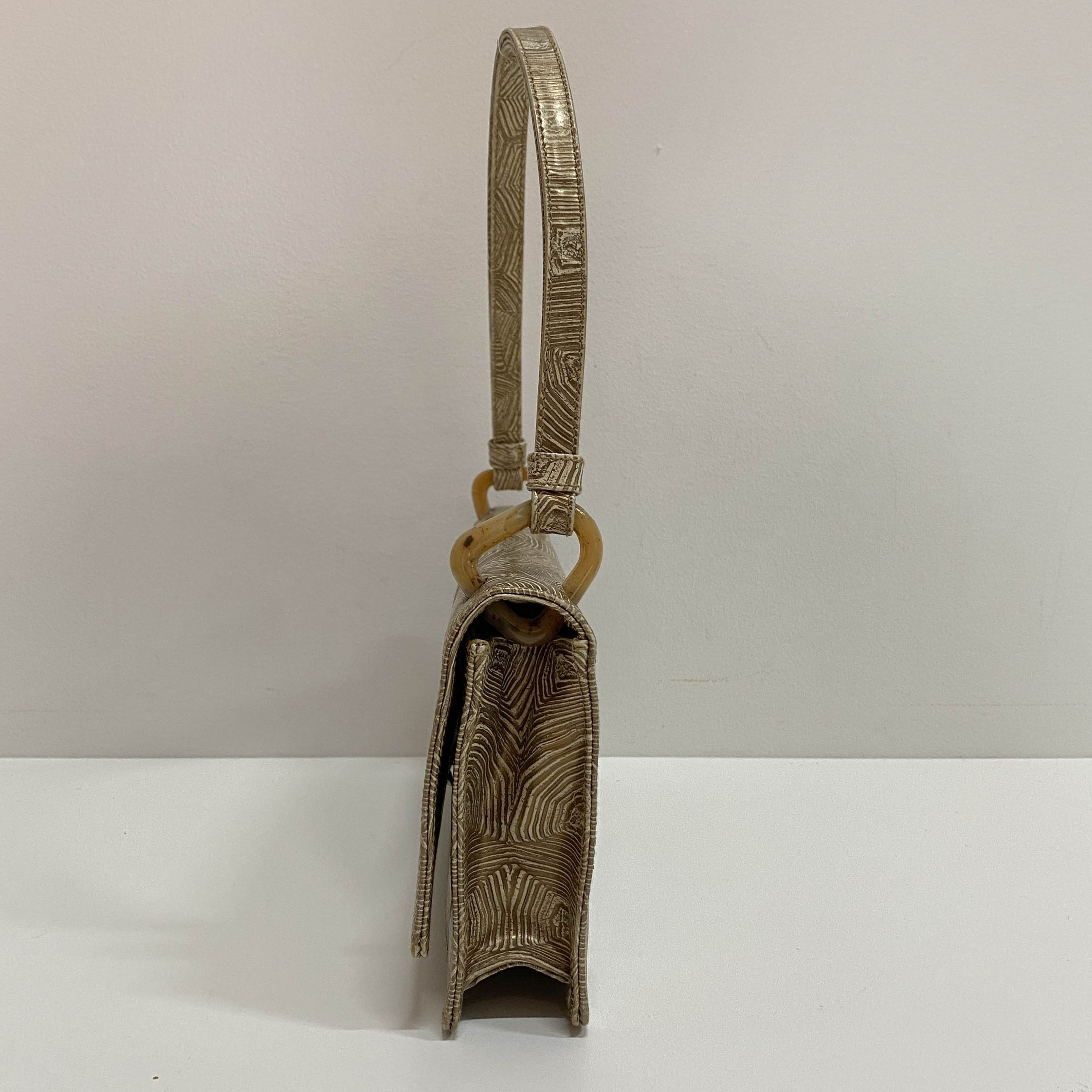 Metallic Leather Shoulder Bag