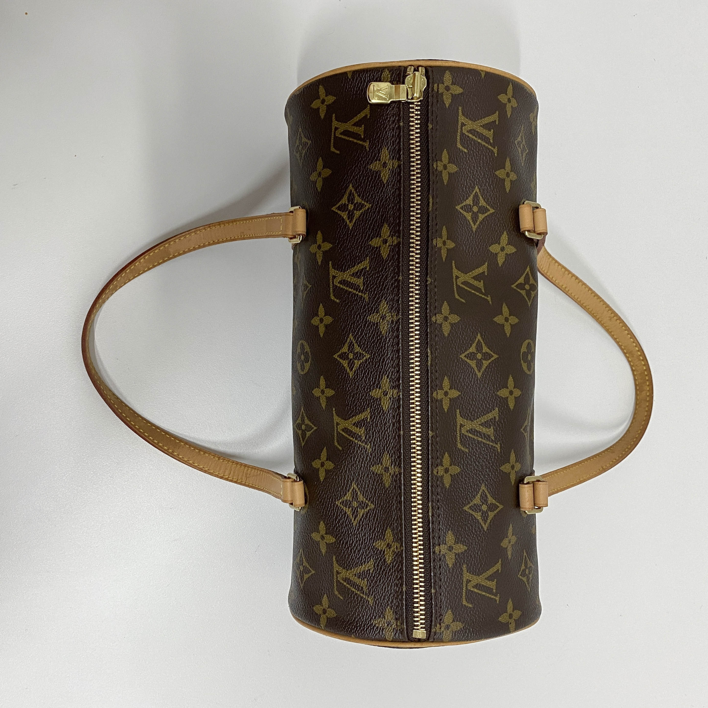 Monogram Brown Leather Shoulder Bag