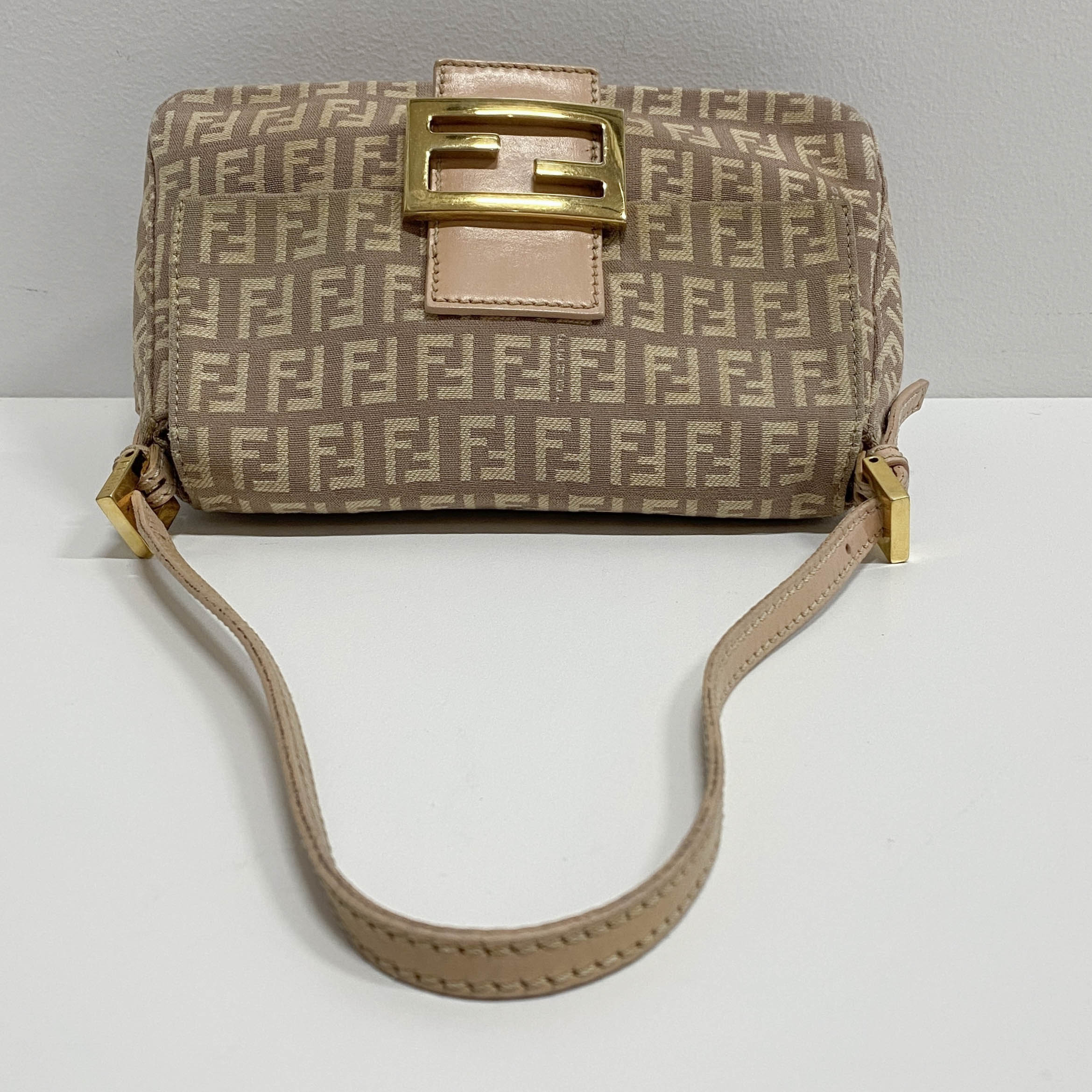 Zucchino Mini Mamma Baguette Pink Canvas Shoulder Bag