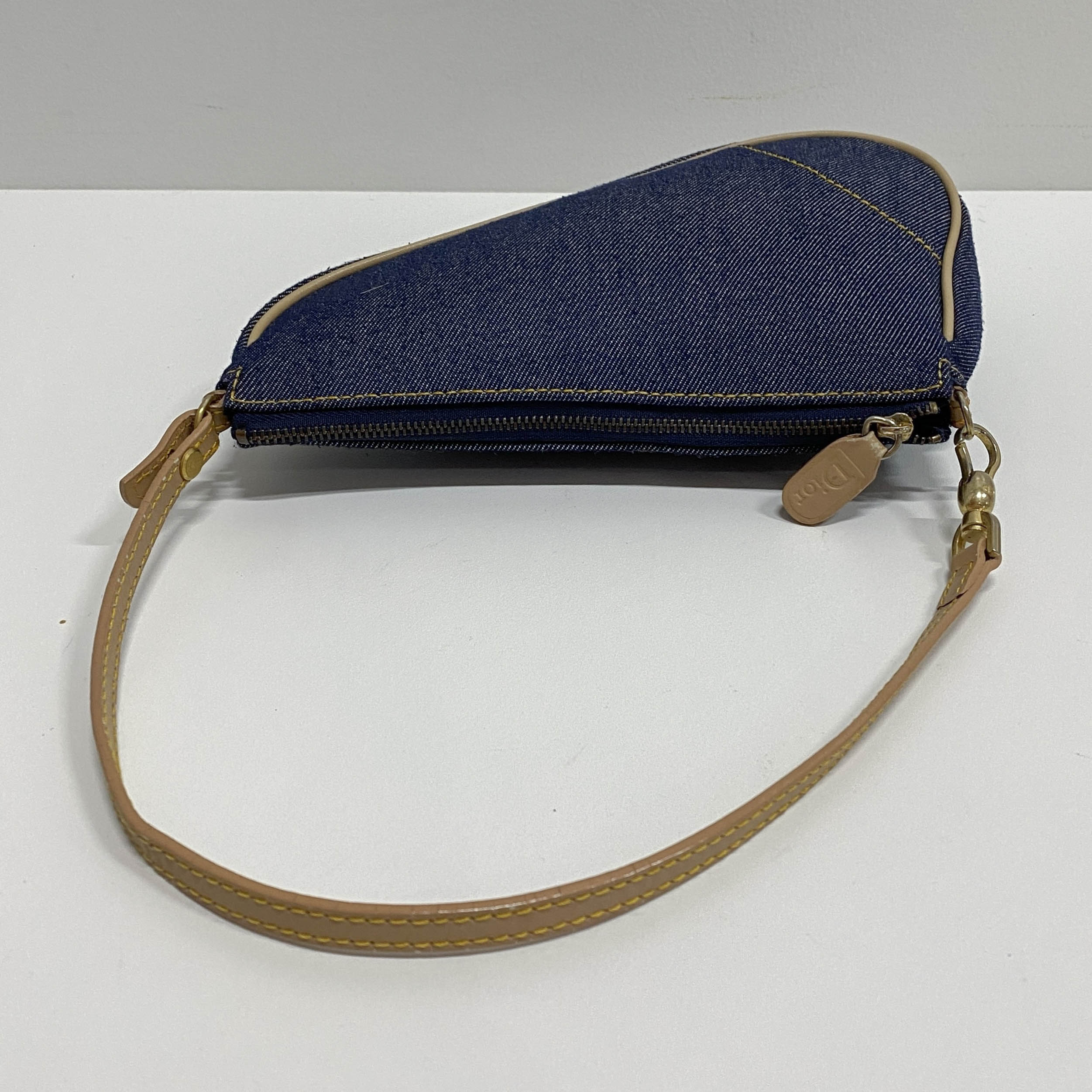 Saddle Denim Shoulder Bag