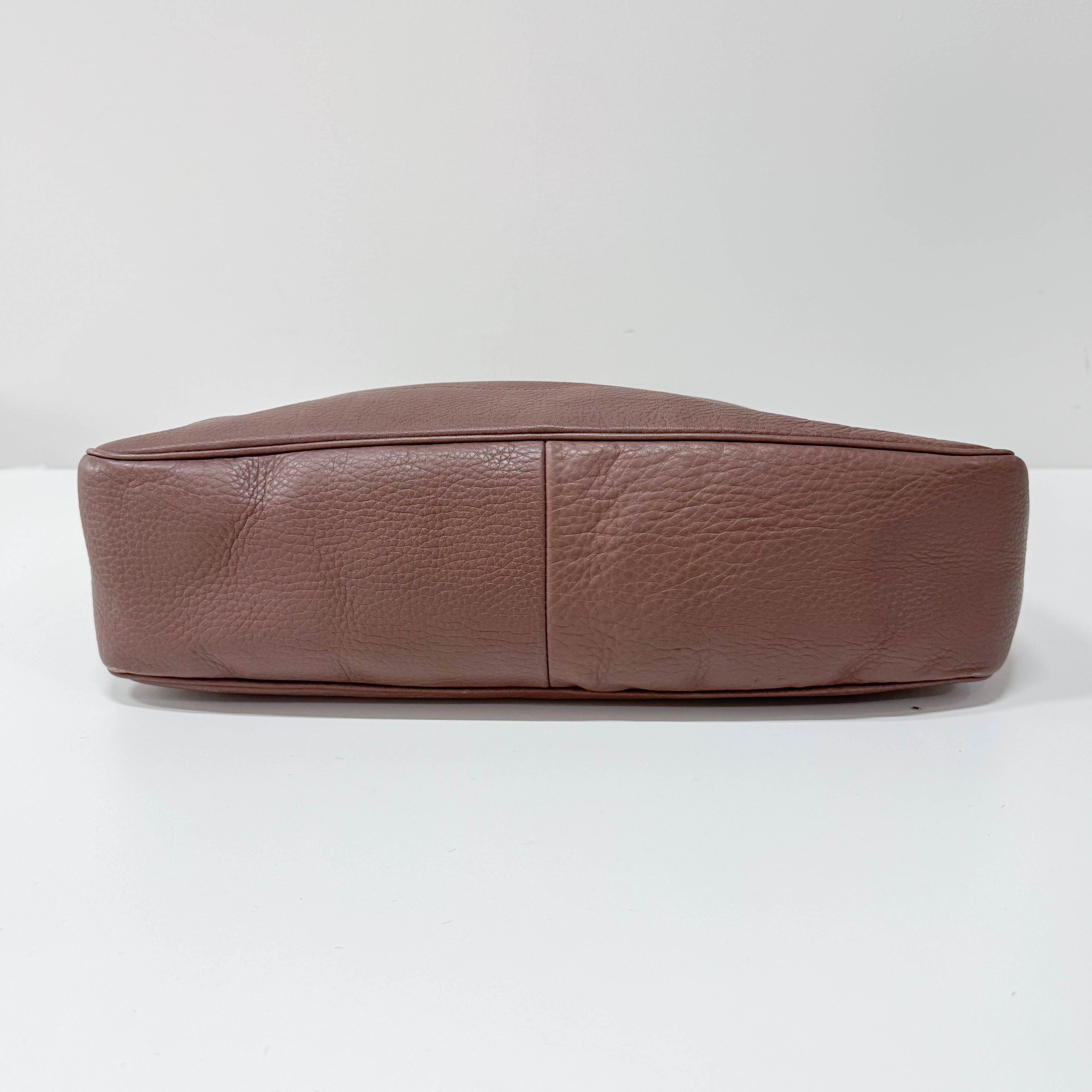 Bamboo Top Handle Tuape Leather Two Way Bag