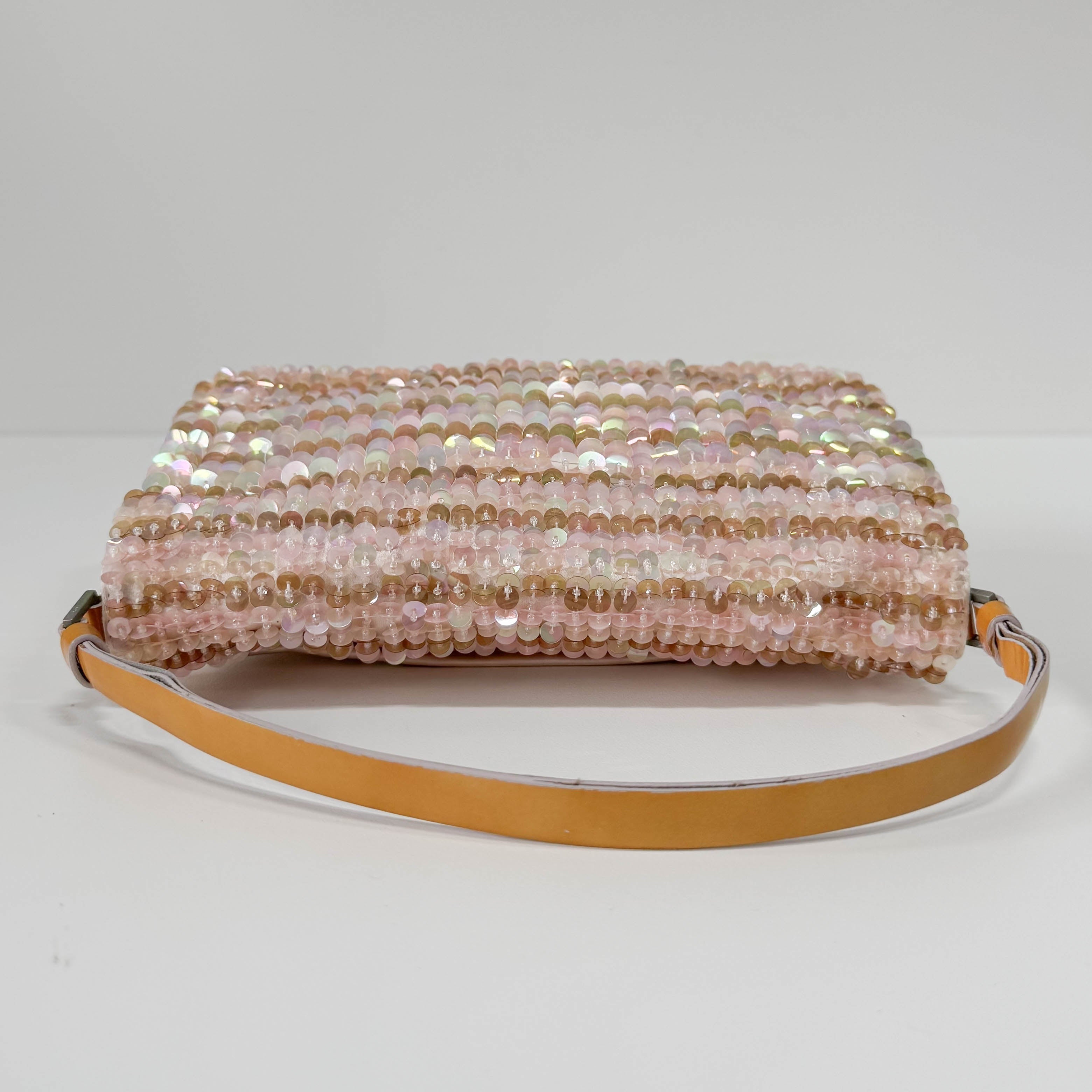 Pink Sequin Shoulder Bag