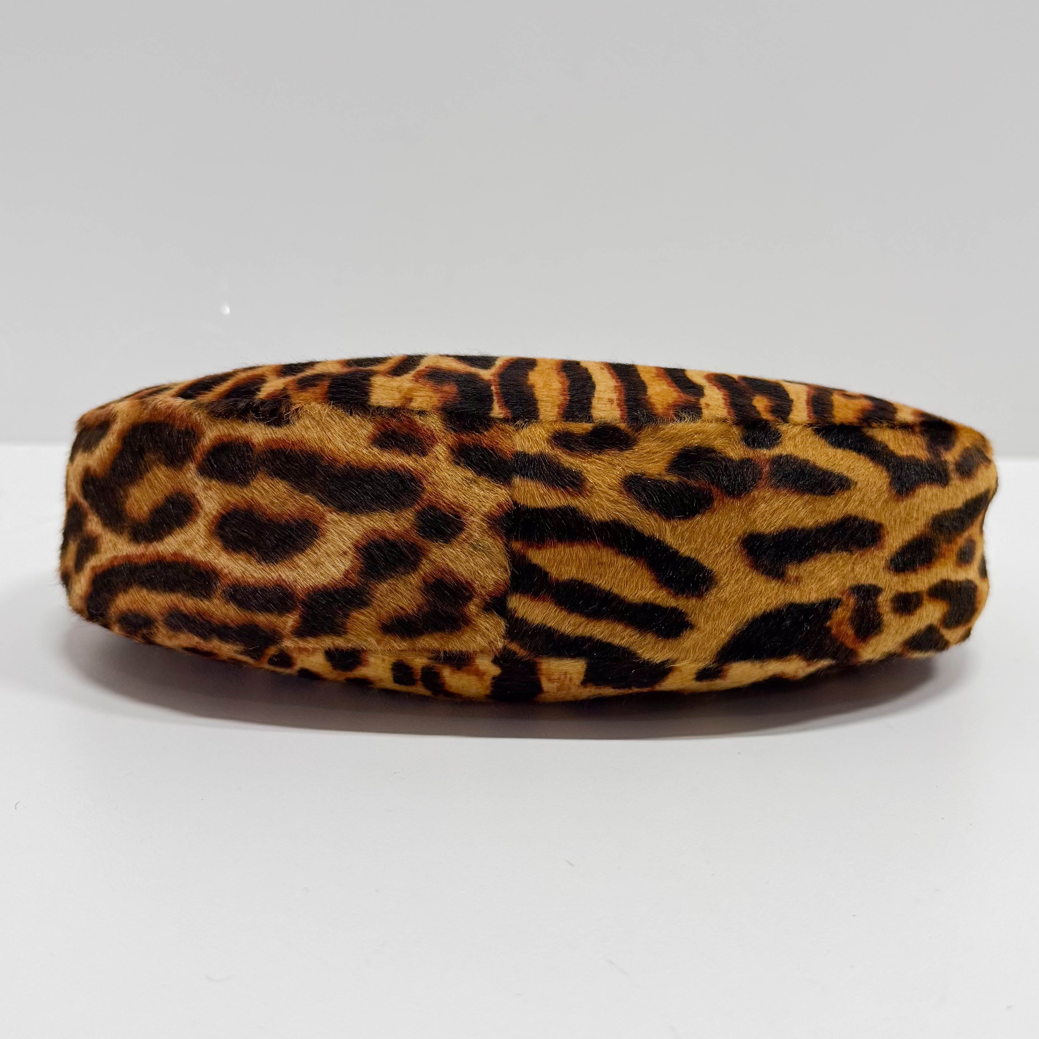 Street Chic Leopard Pony Hair Hobo Shoulder Bag